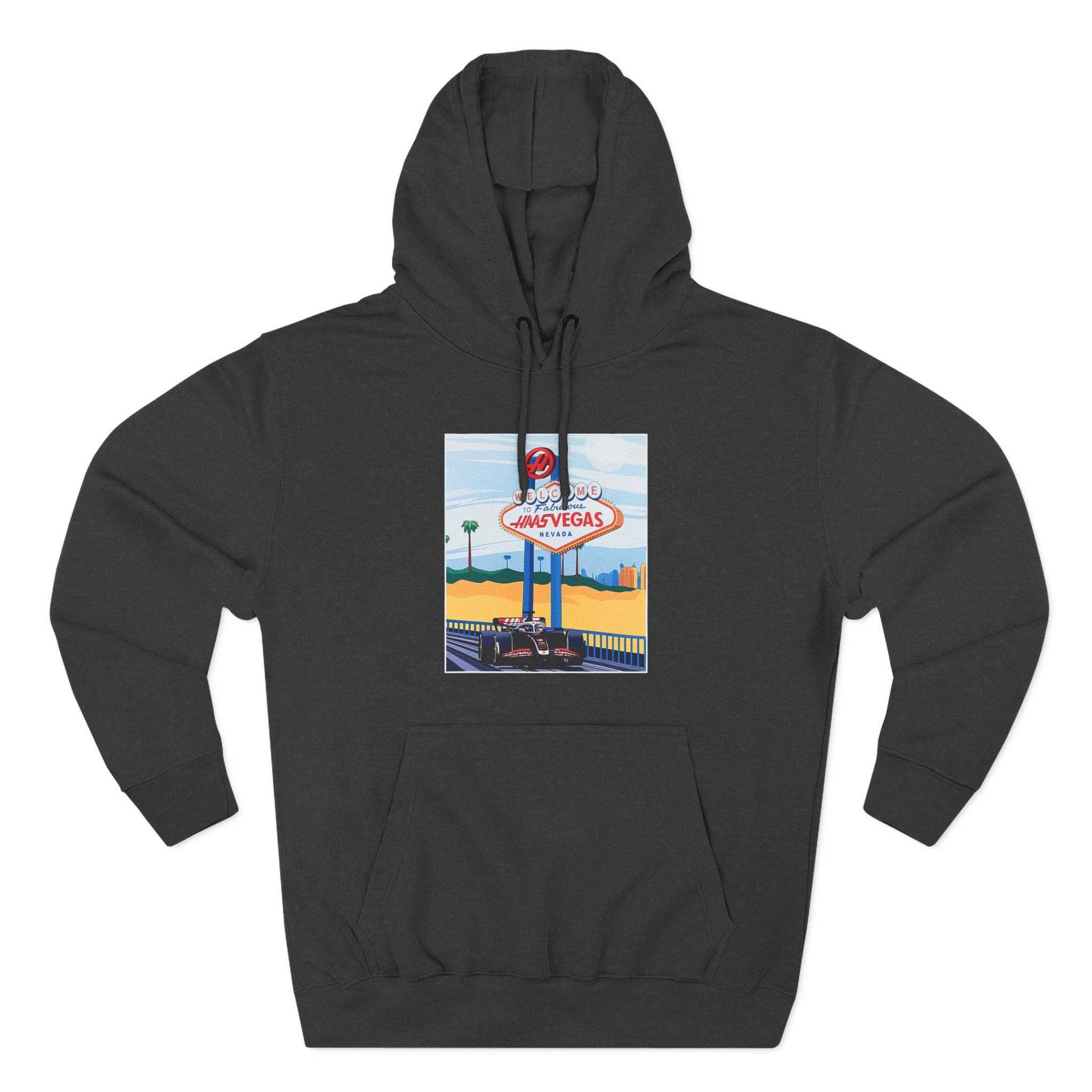 Haas F1 Las vegas Gp Three-Panel Fleece Hoodie