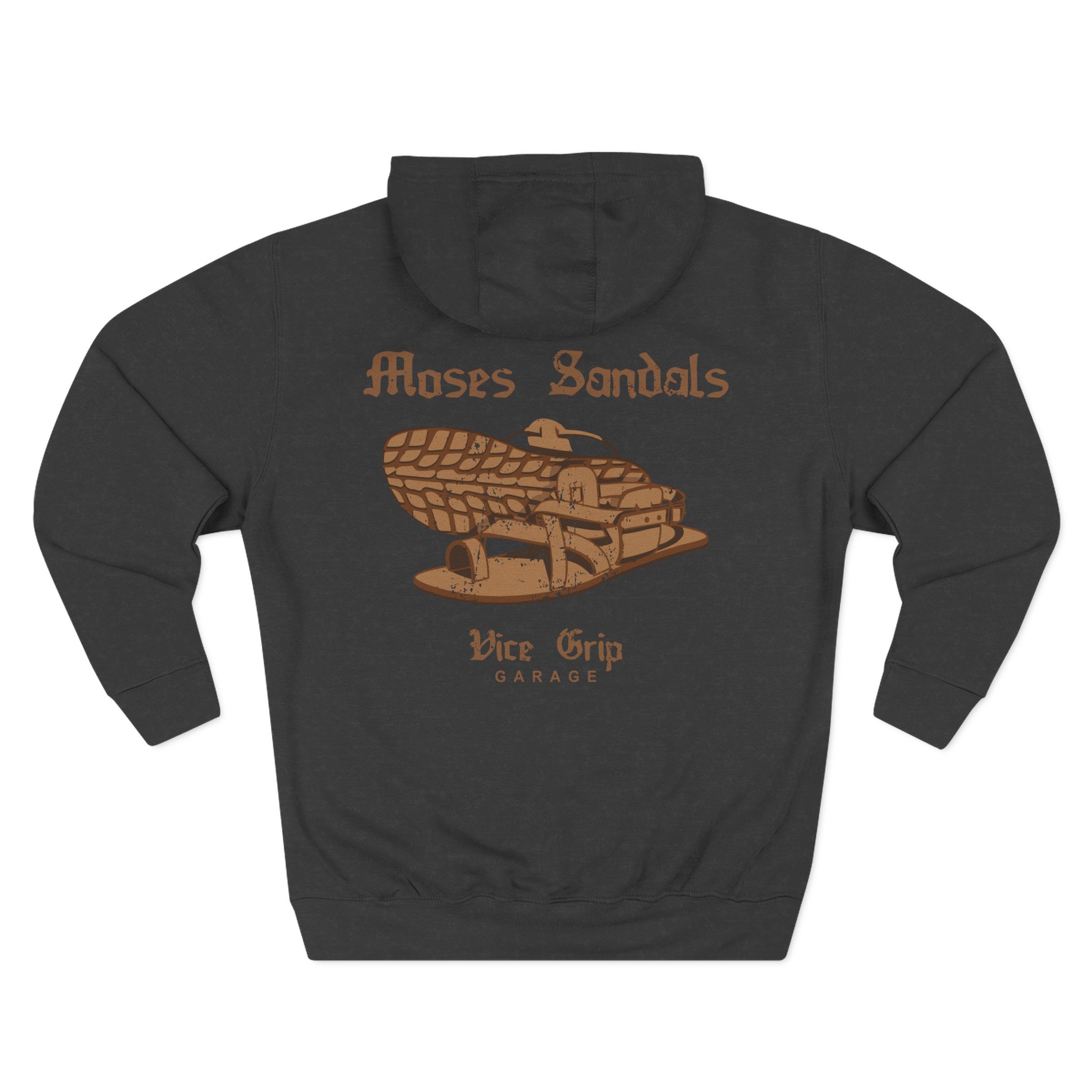 Vicegripgarage Moses Sandals Three-Panel Fleece Hoodie