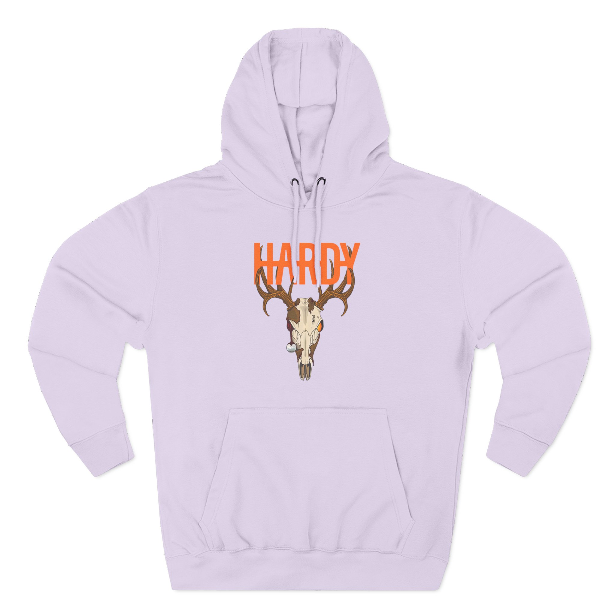 Hardy Deer Skull Three-Panel Fleece Hoodie