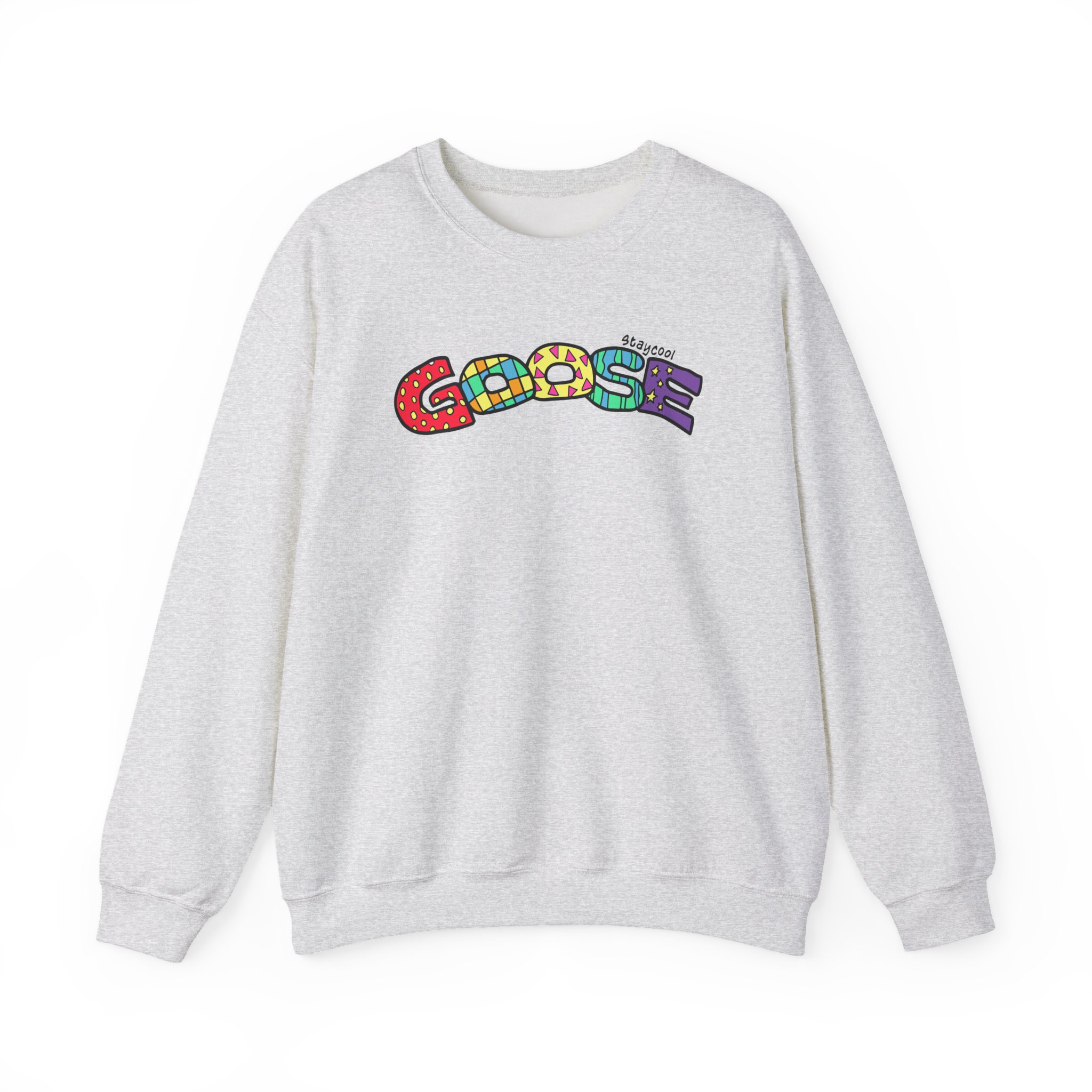 Goose x Staycool Rainbow Unisex Heavy Blendâ„¢ Crewneck Sweatshirt