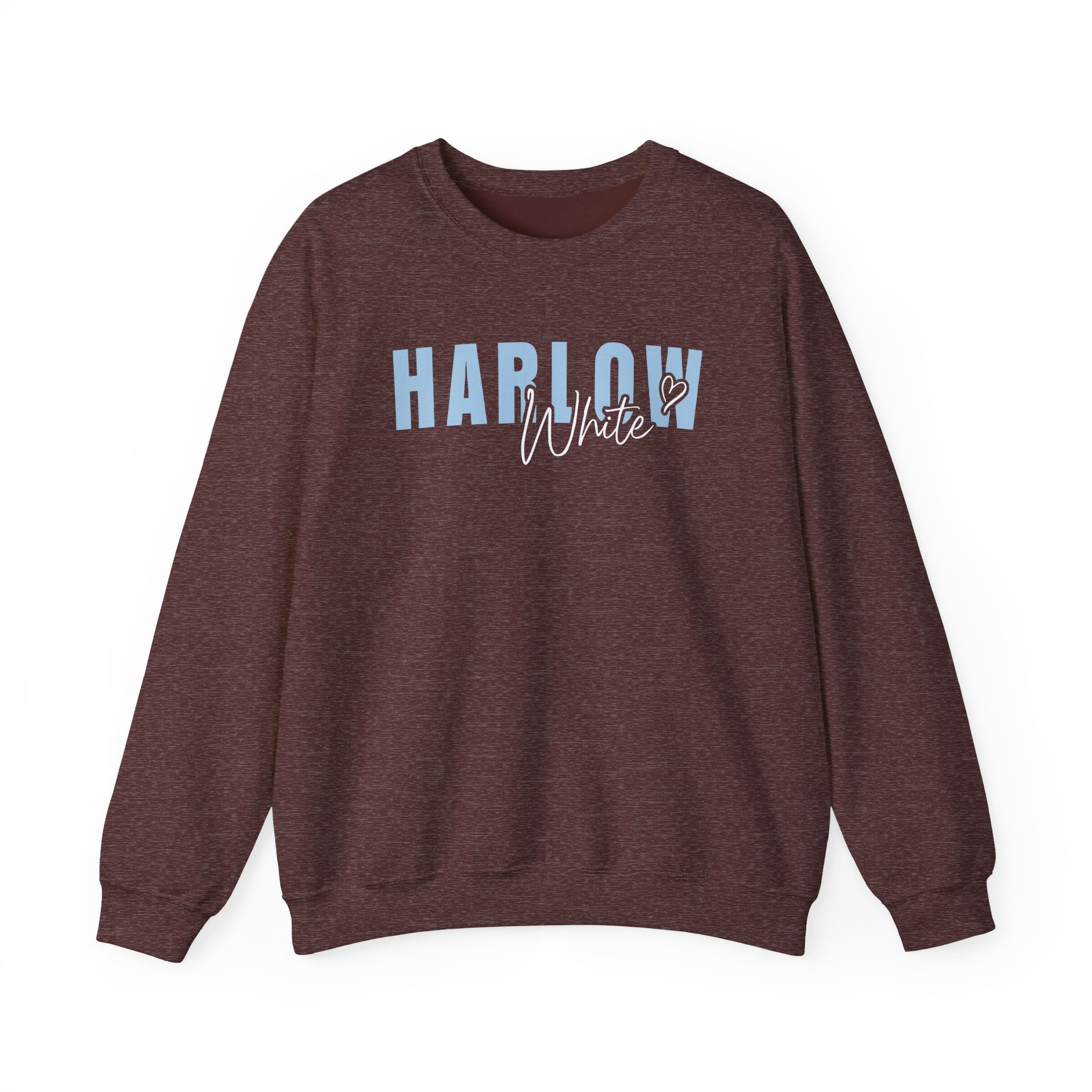 Harlow and Popcorn White Unisex Heavy Blendâ„¢ Crewneck Sweatshirt