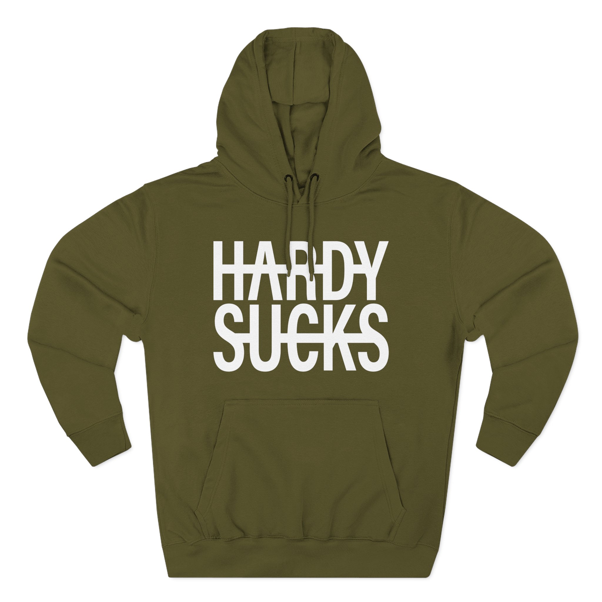 Hardy Hardy Sucks Three-Panel Fleece Hoodie