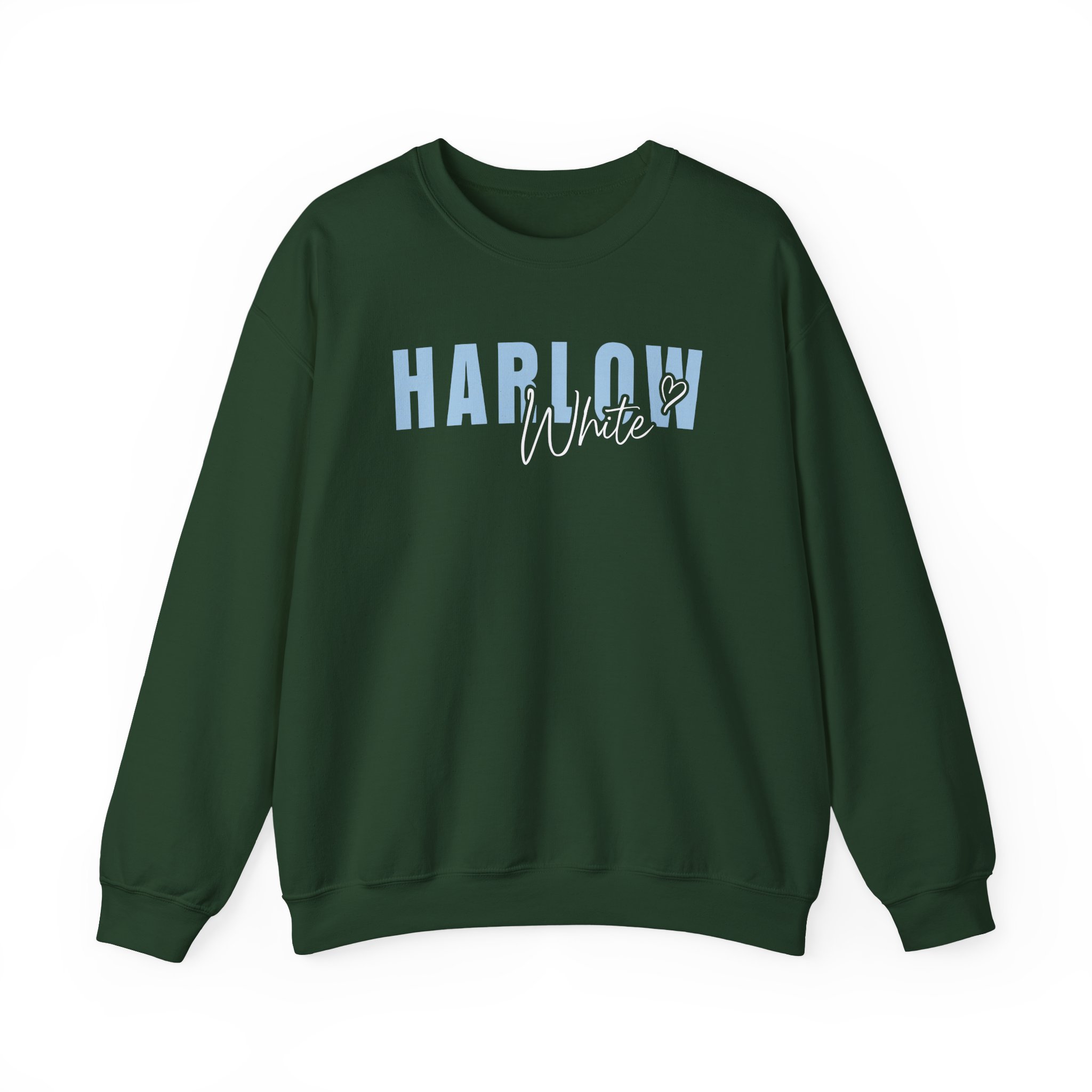 Harlow and Popcorn White Unisex Heavy Blendâ„¢ Crewneck Sweatshirt