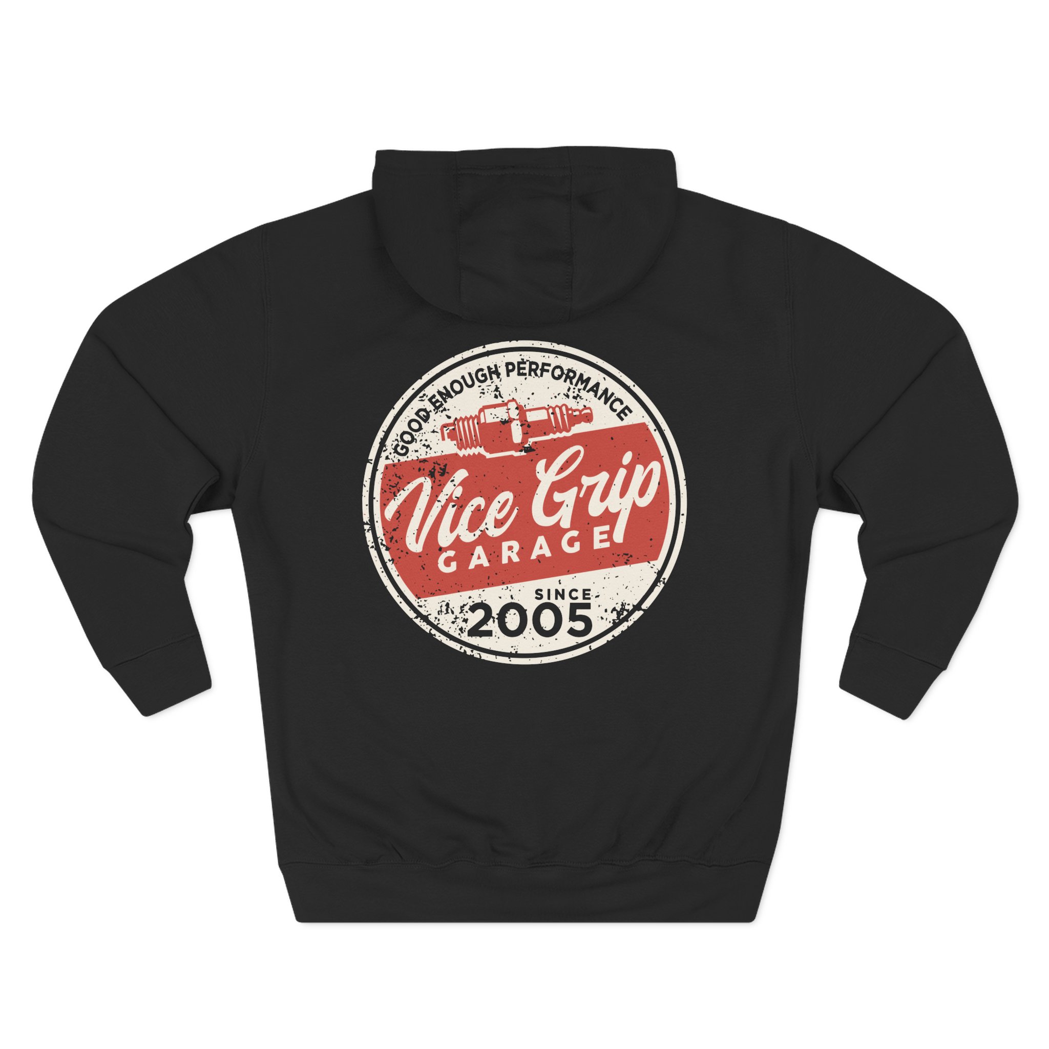 Vicegripgarage Good Enough Performance Redkap Three-Panel Fleece Hoodie