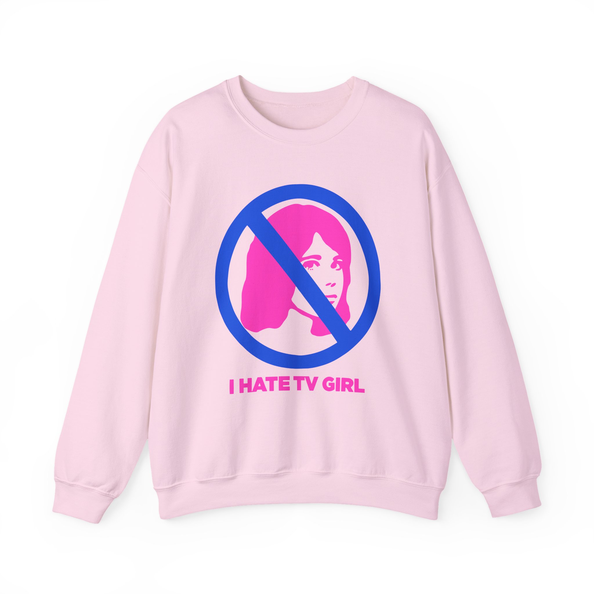 I Hate Tv Girl Unisex Heavy Blendâ„¢ Crewneck Sweatshirt