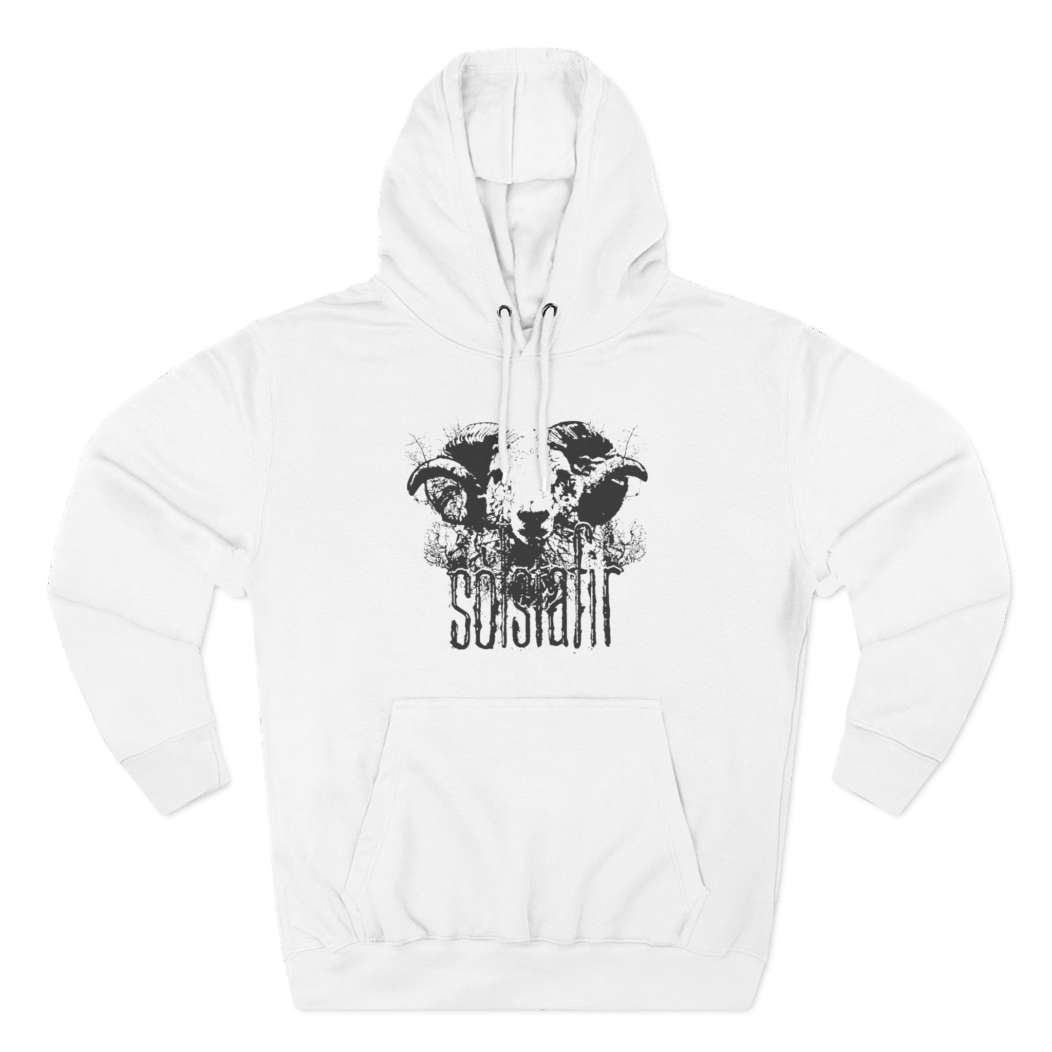 Solstafir Ram Olive Three-Panel Fleece Hoodie