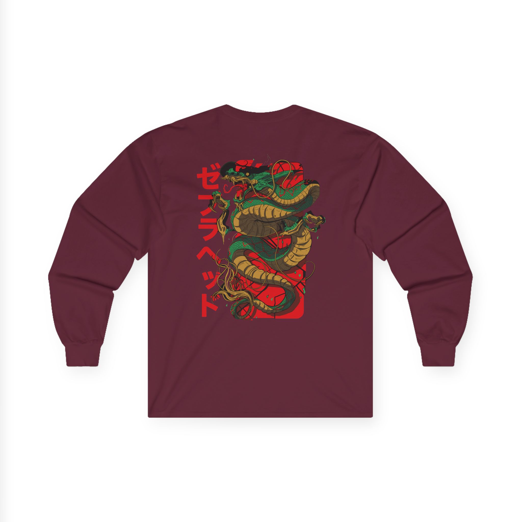 Zebrahead Japanese Dragon Unisex Ultra Cotton Long Sleeve Tee