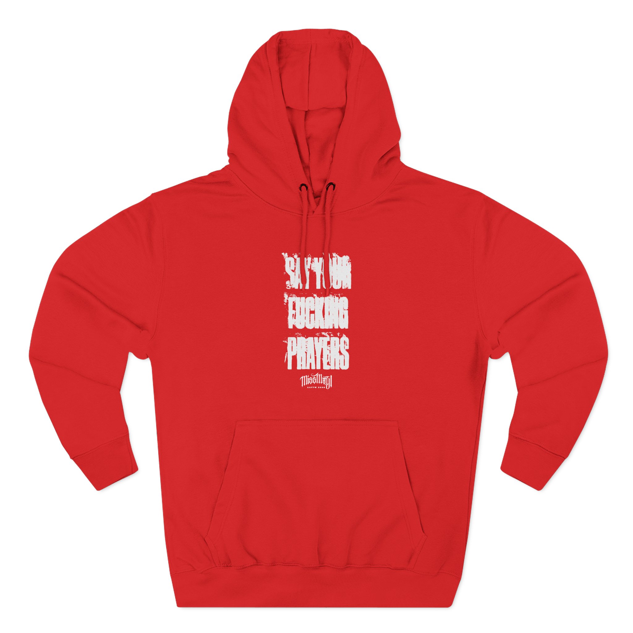 Miss May I Glow in the Dark Prayers Three-Panel Fleece Hoodie