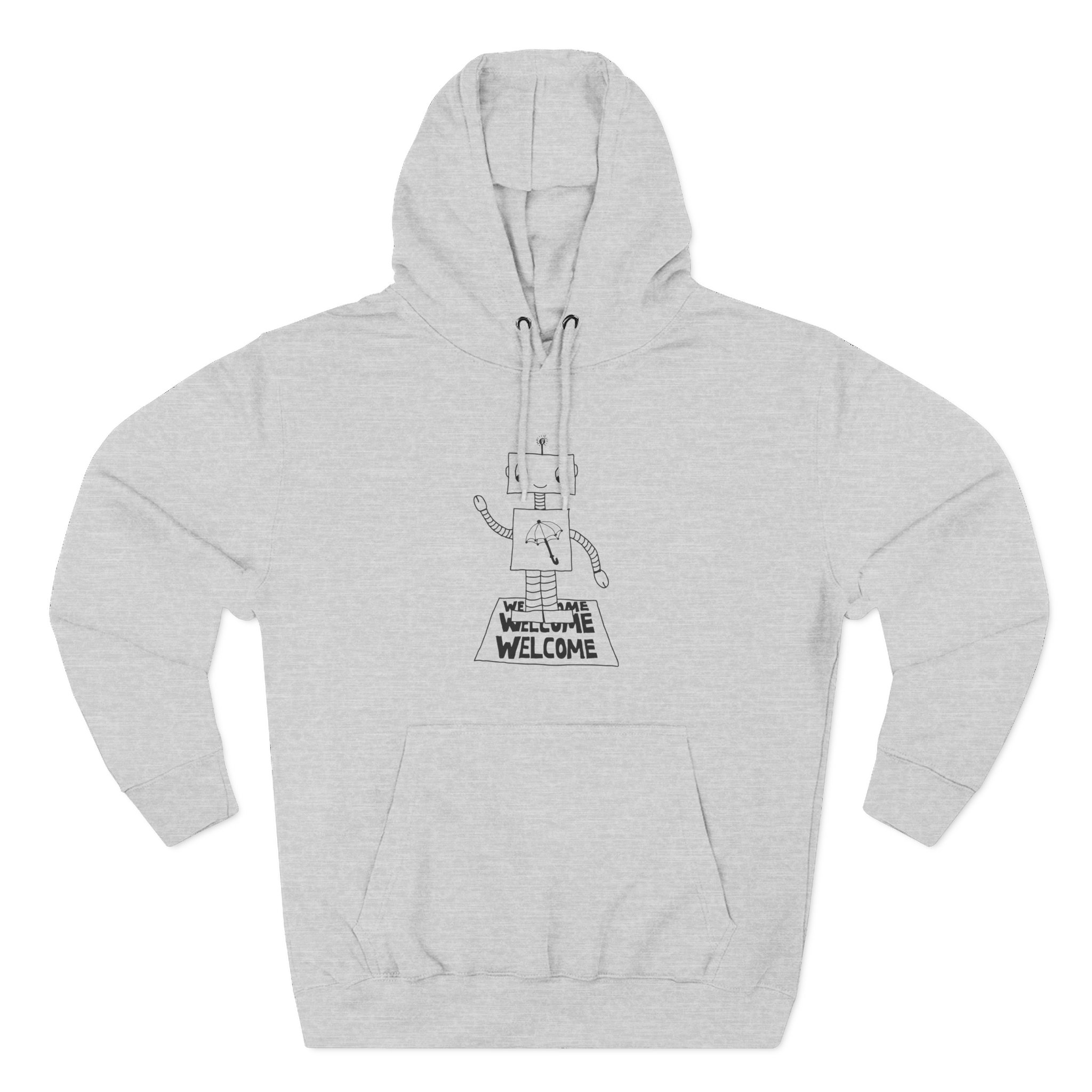 Armchair Expert Robot Three-Panel Fleece Hoodie