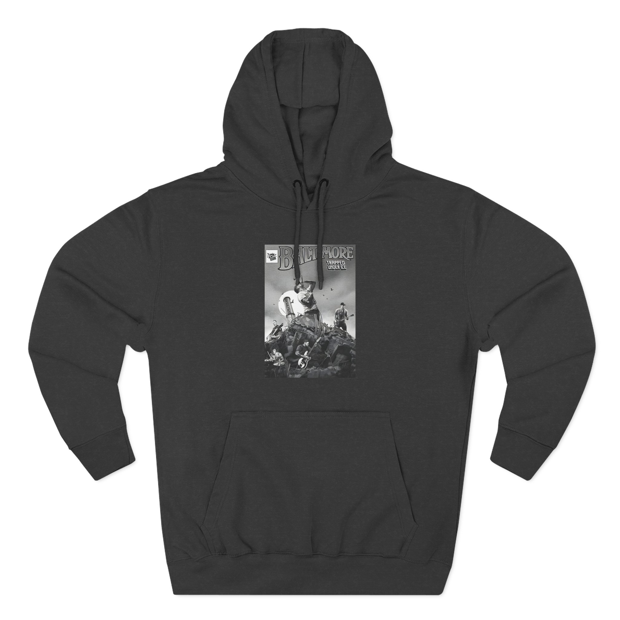 Trapped Under Ice Three-Panel Fleece Hoodie