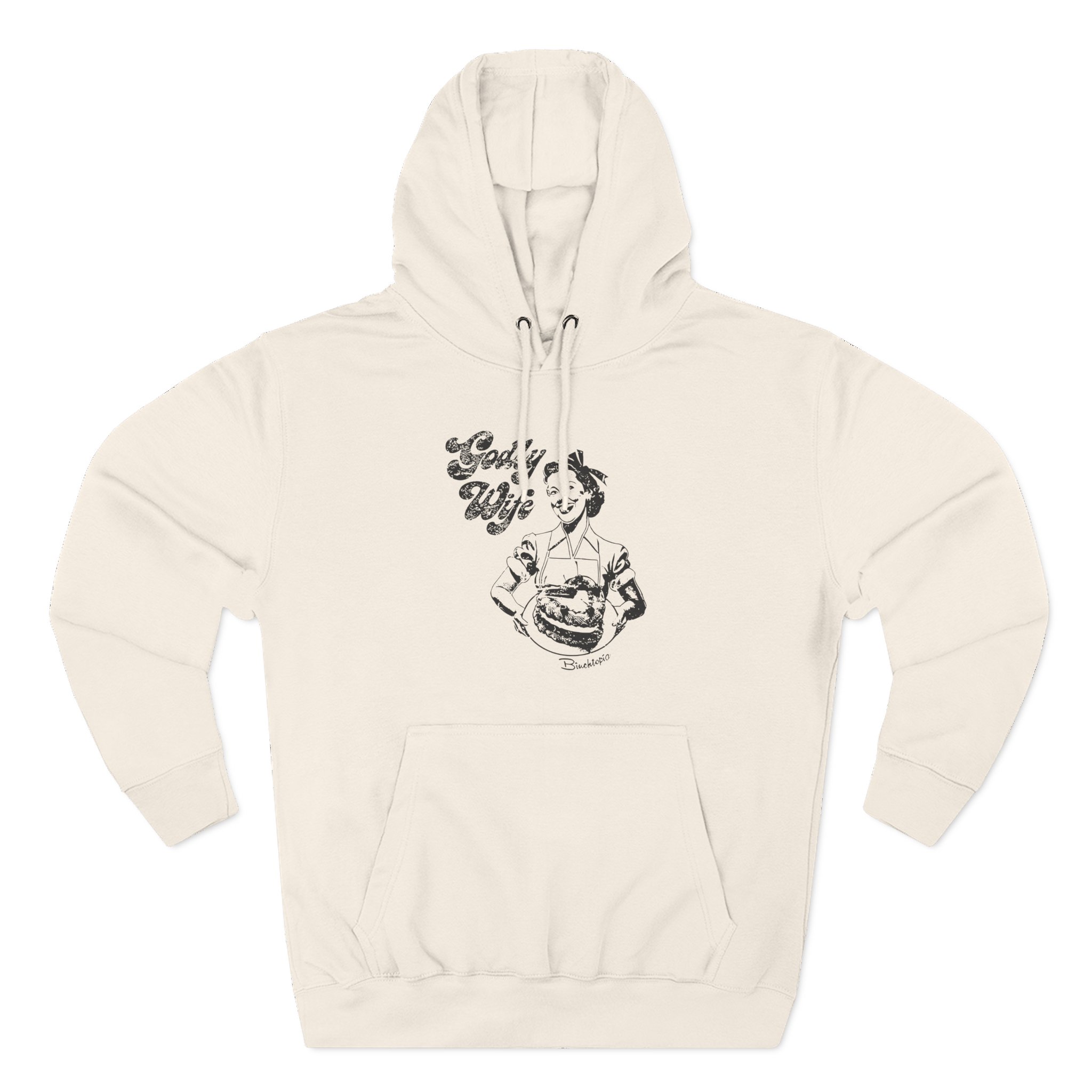 Binchtopia Godly Wife Three-Panel Fleece Hoodie