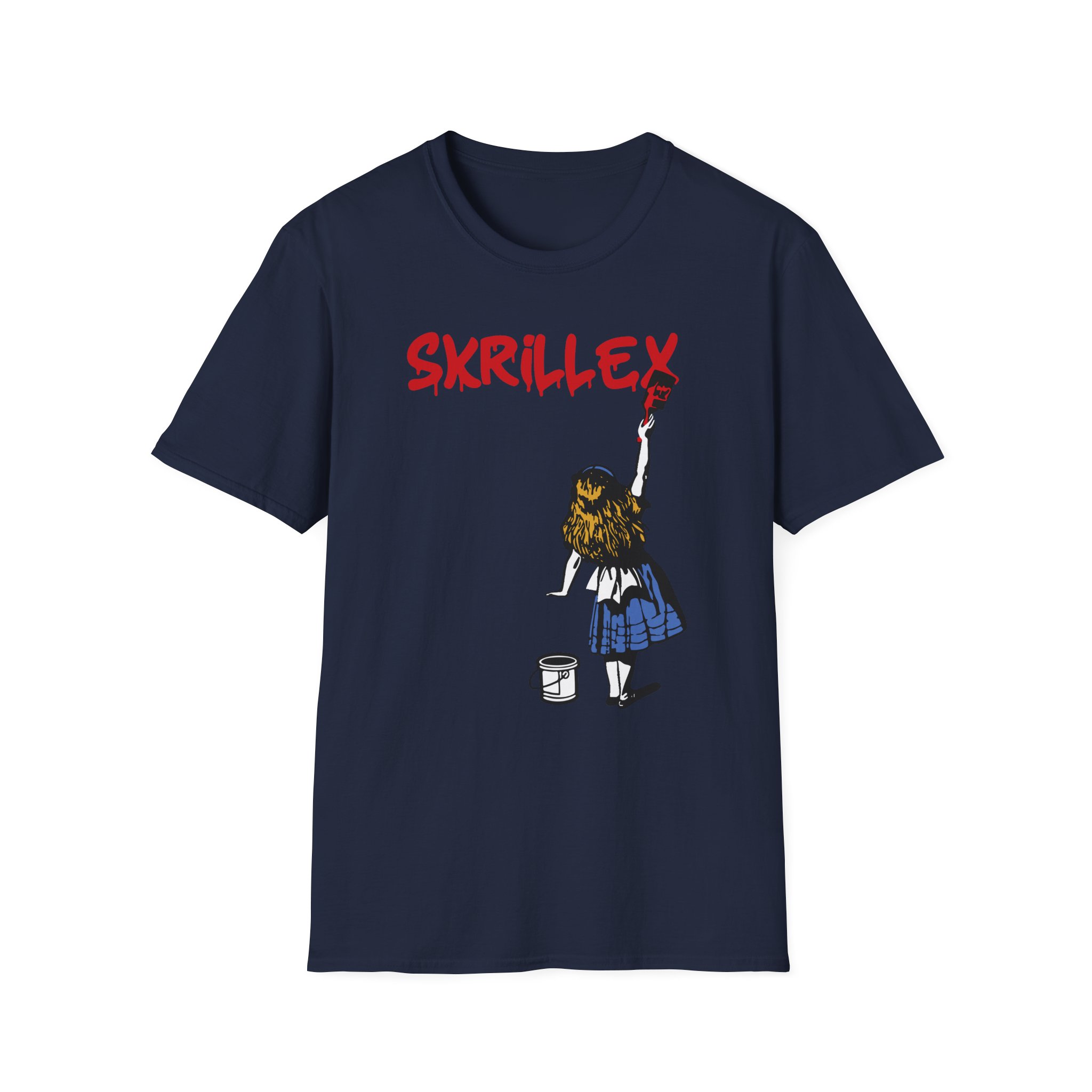 skrillex red girl Unisex Softstyle T-Shirt