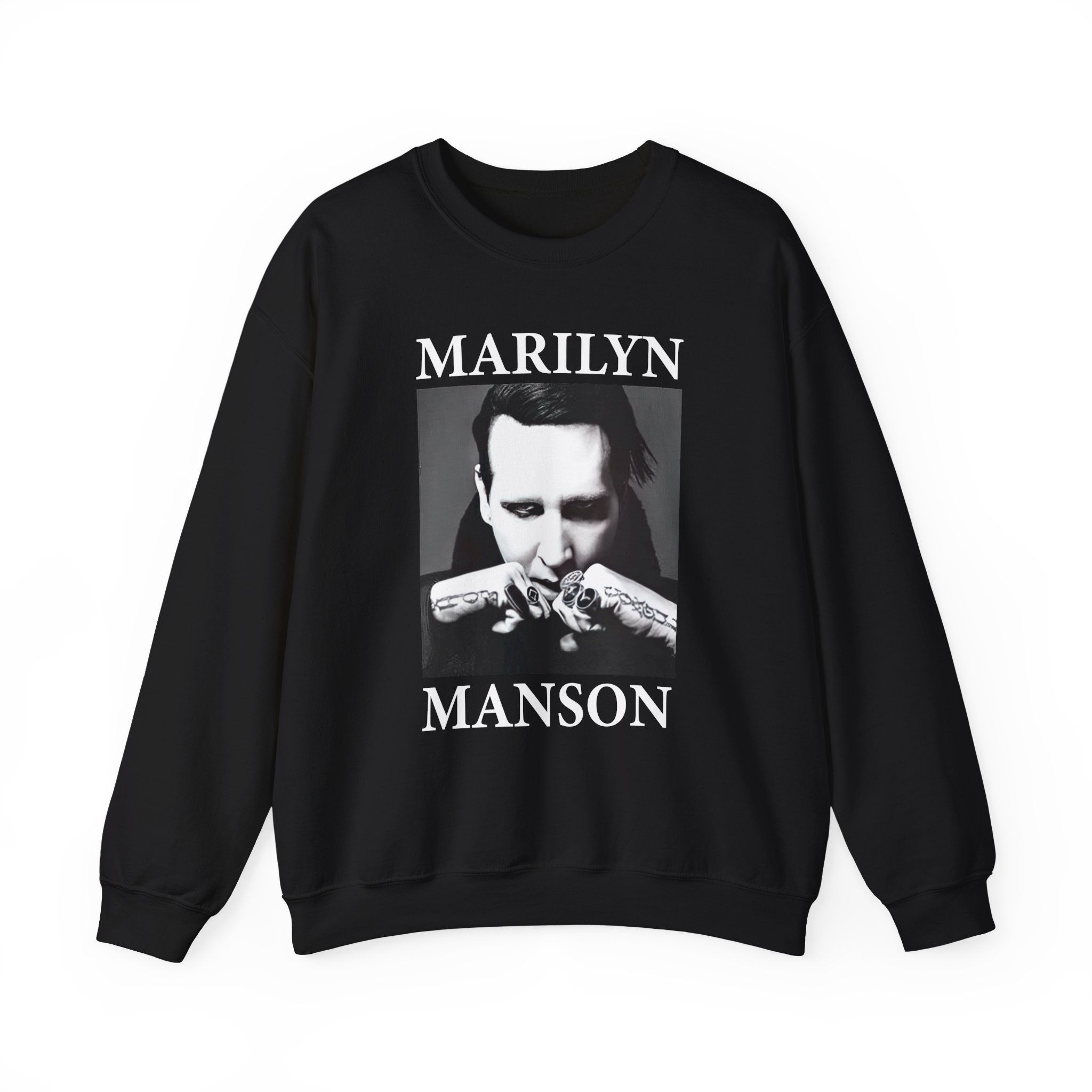 Marilyn Manson Fists Amplified Unisex Heavy Blendâ„¢ Crewneck Sweatshirt
