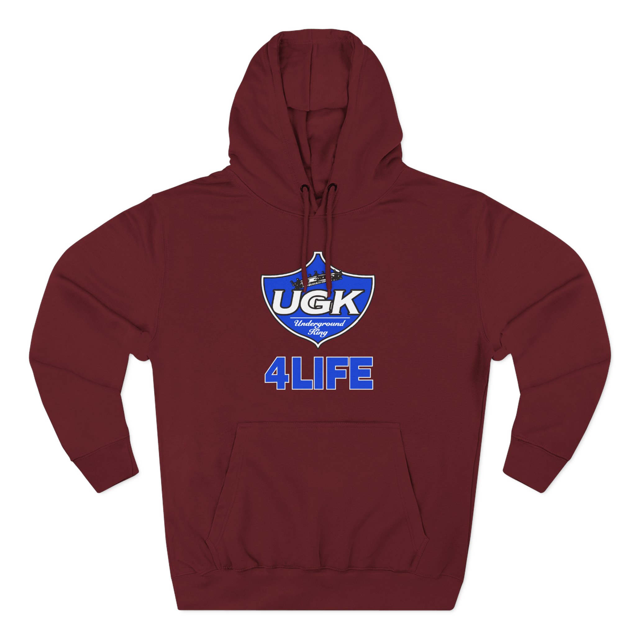 UGK 4 Life Three-Panel Fleece Hoodie