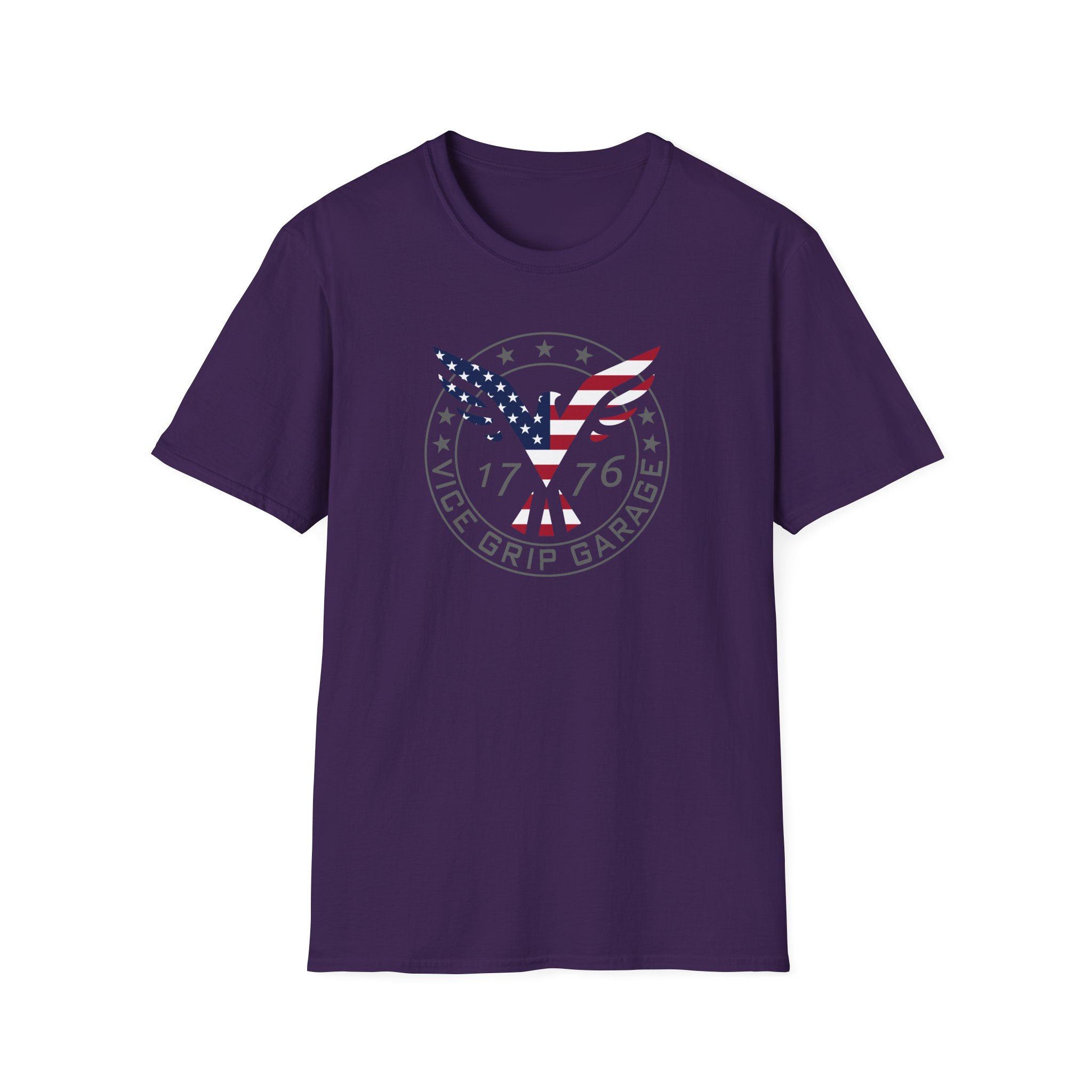 Vicegripgarage Patriotic Flying Eagle Unisex Softstyle T-Shirt