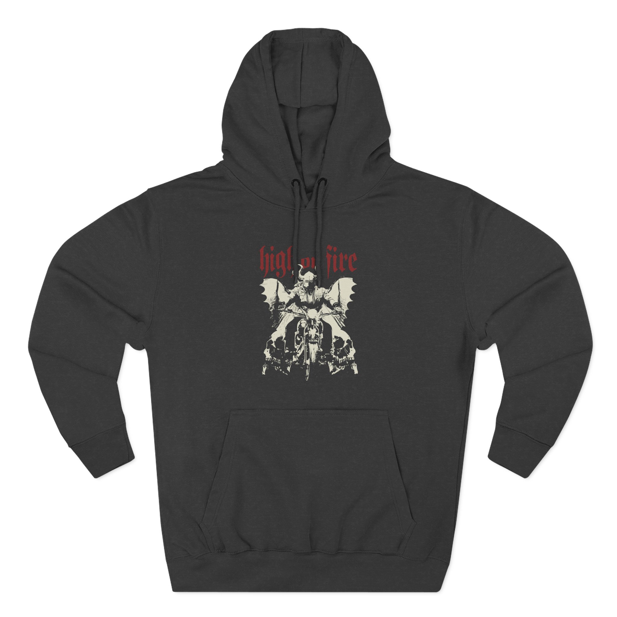 High on Fire Biker Three-Panel Fleece Hoodie