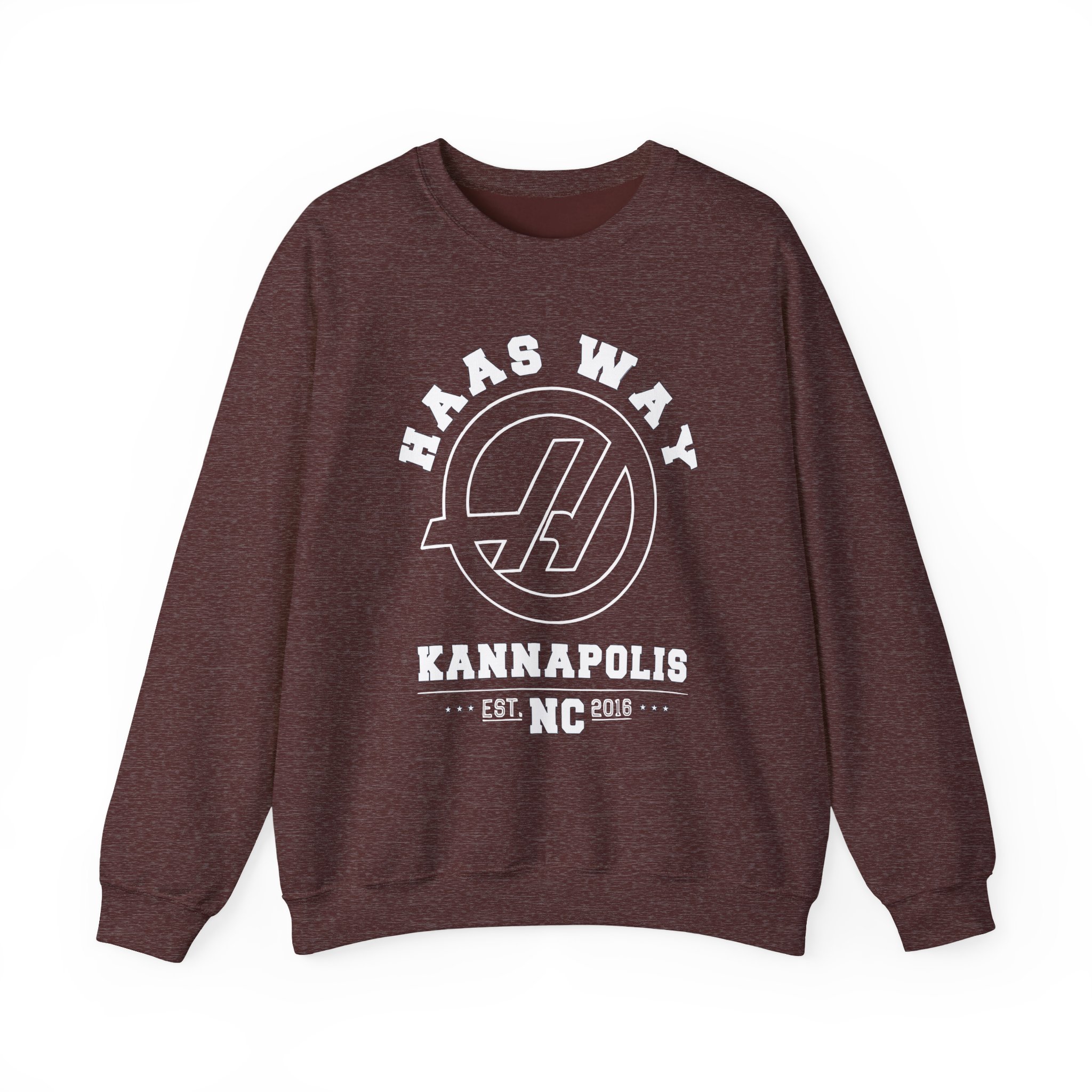 Haas F1 Haas Way Kannapolis Unisex Heavy Blendâ„¢ Crewneck Sweatshirt