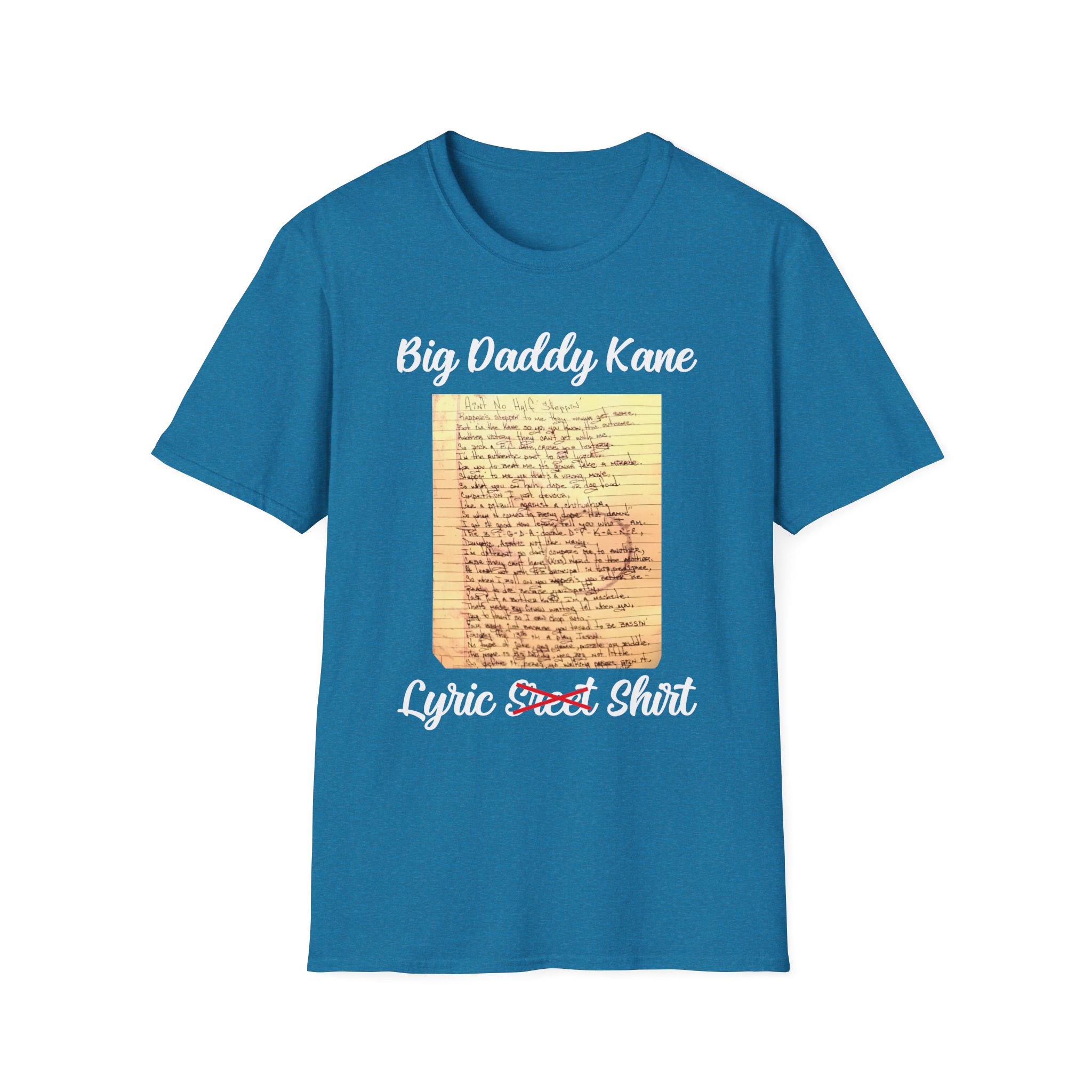 Big Daddy Kane Ain't No Half Steppin Lyric sheet Unisex Softstyle T-Shirt