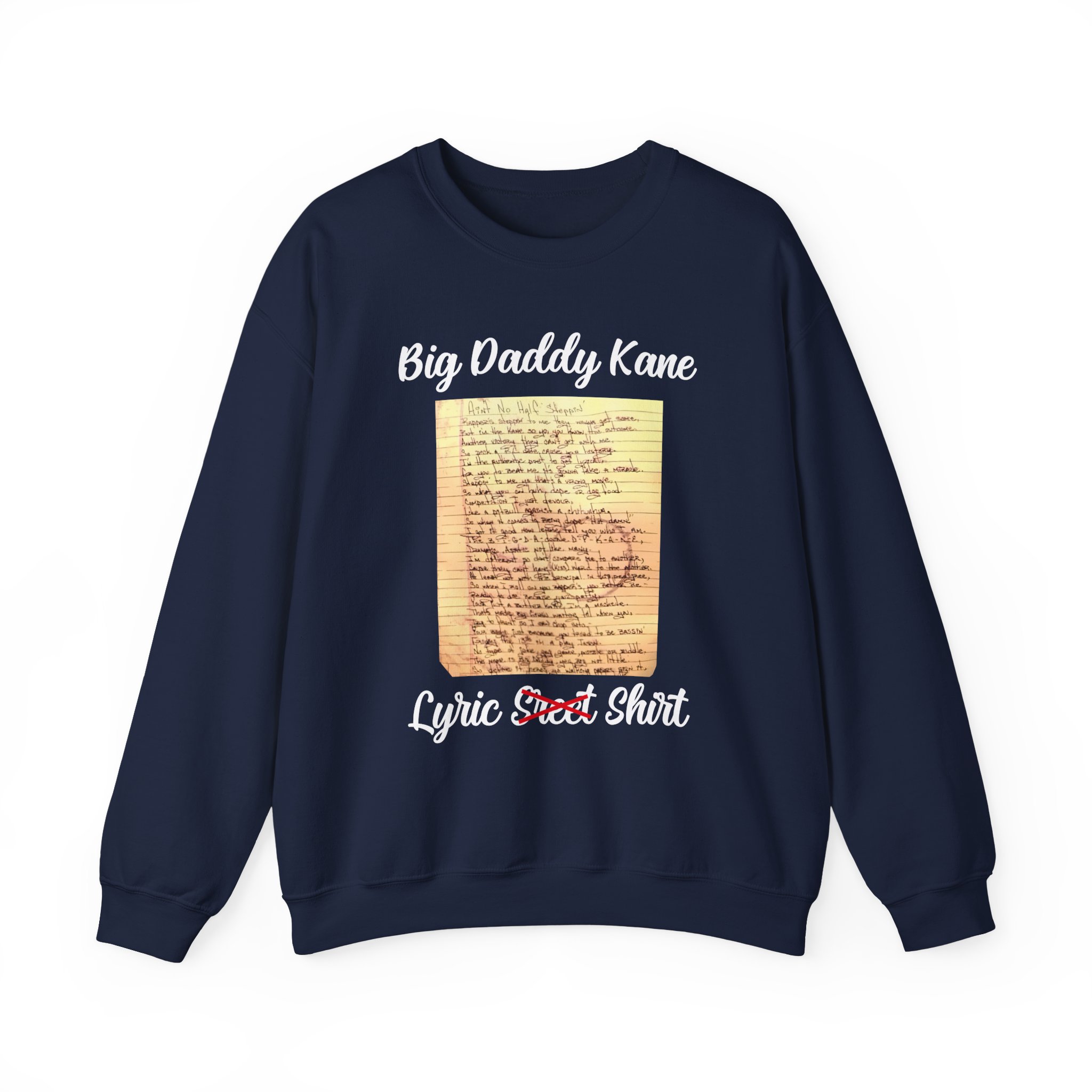 Big Daddy Kane Ain't No Half Steppin Lyric sheet Unisex Heavy Blend Crewneck Sweatshirt
