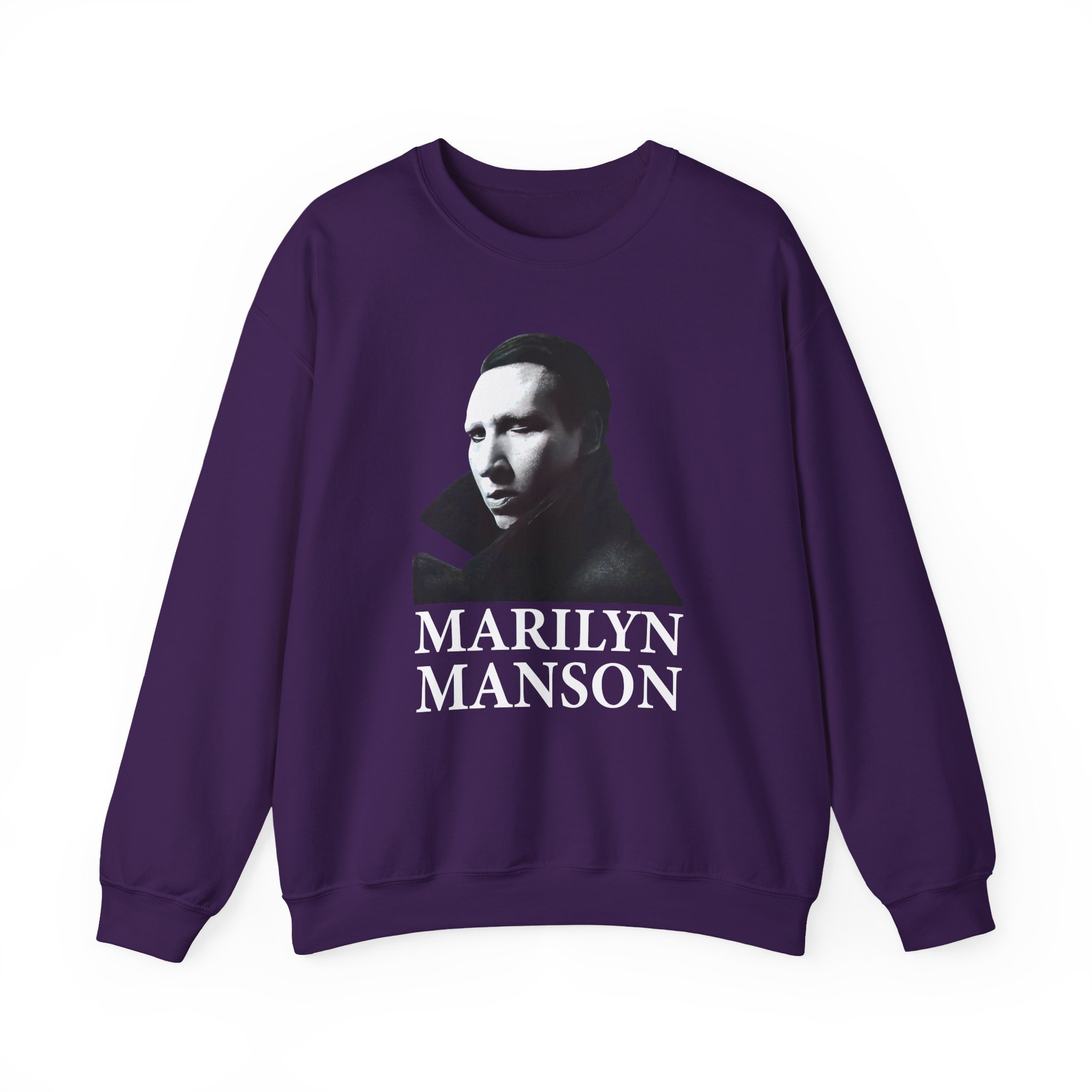 Marilyn Manson Face Unisex Heavy Blendâ„¢ Crewneck Sweatshirt