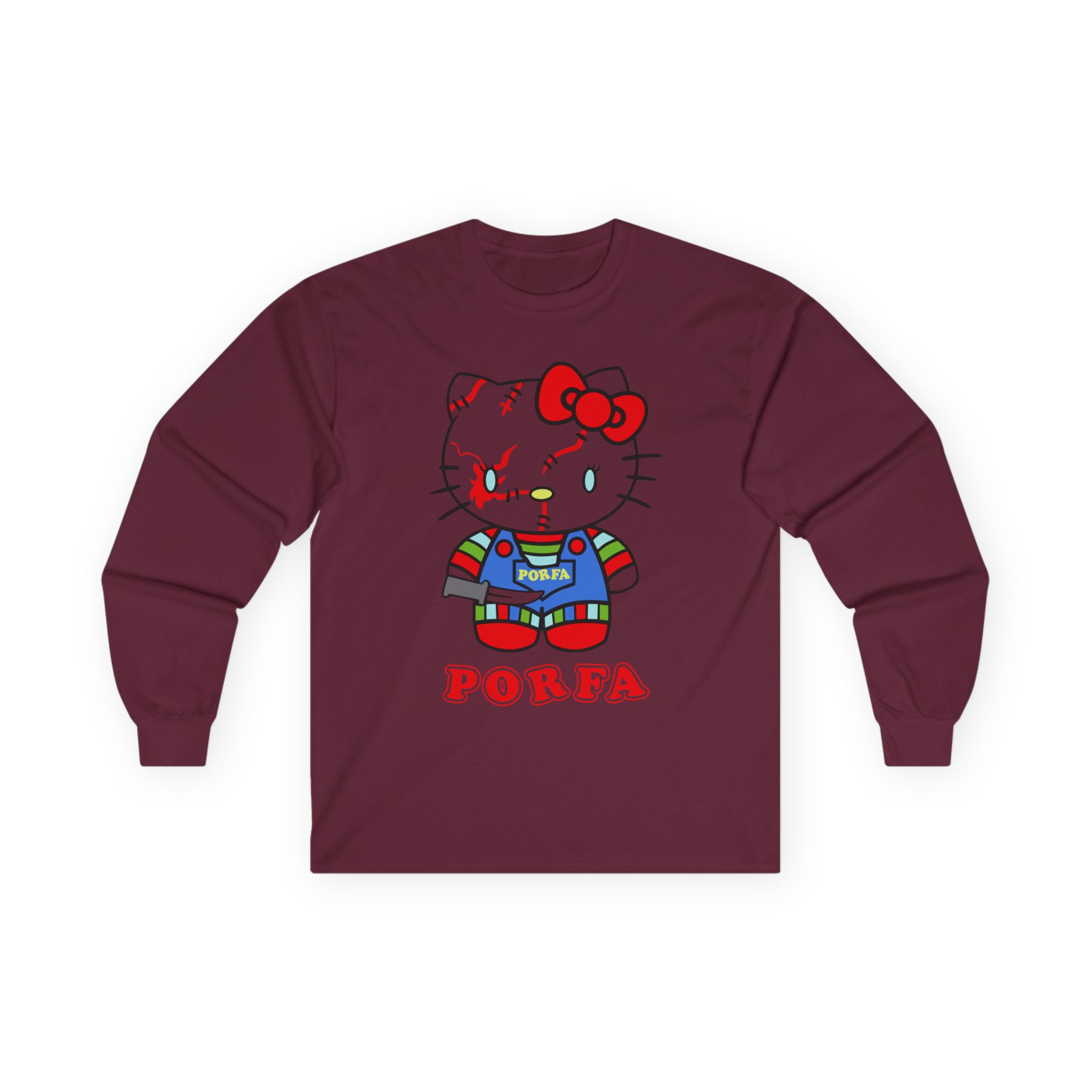 Porfa Hello Kitty Halloween Unisex Ultra Cotton Long Sleeve Tee
