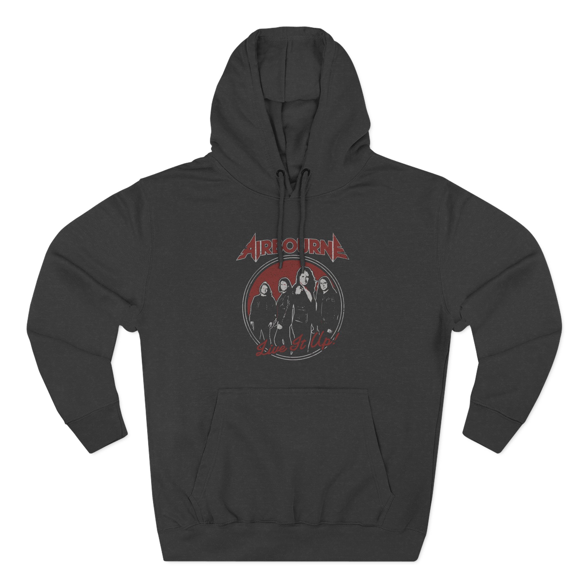Airbourne - Black Live It Up Three-Panel Fleece Hoodie