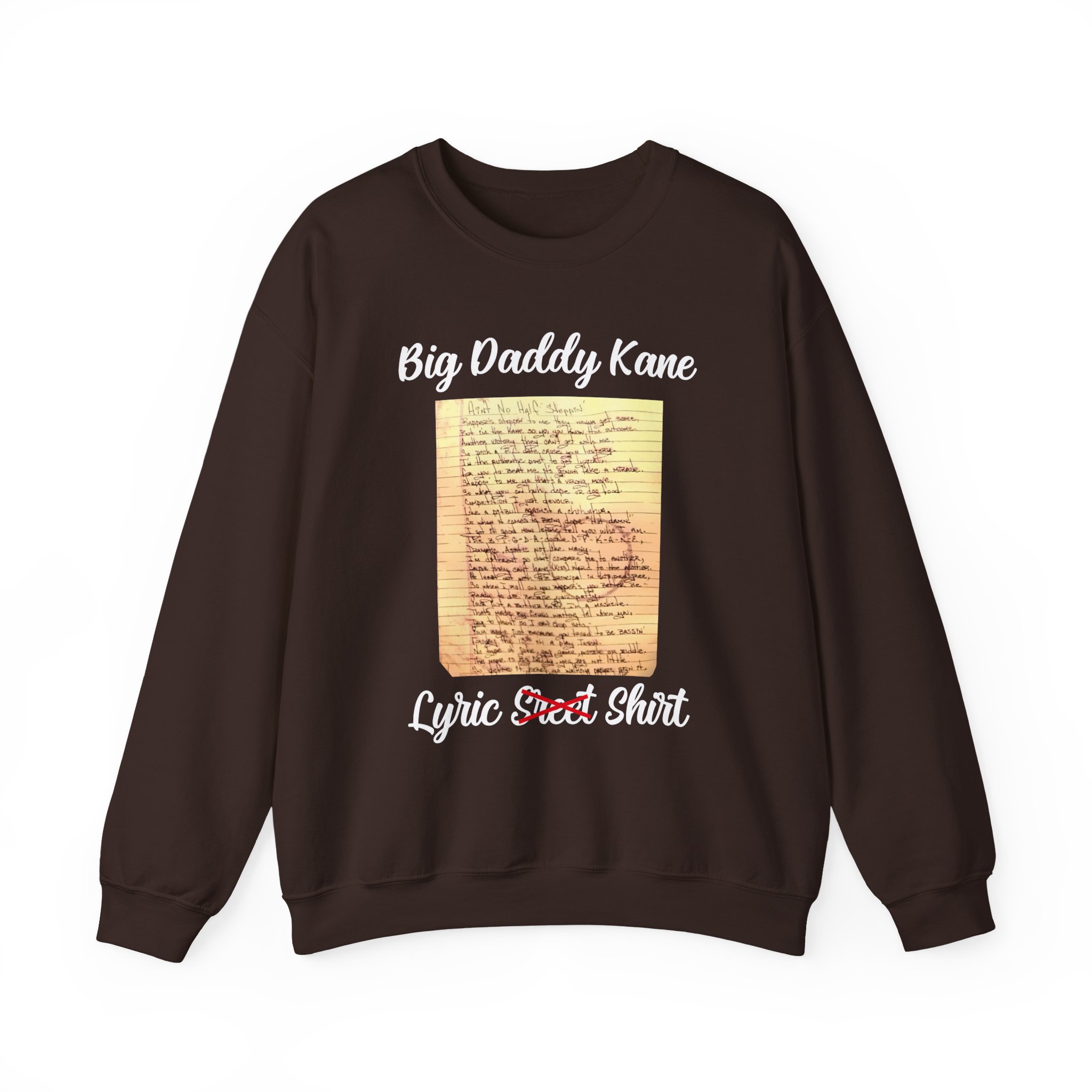 Big Daddy Kane Ain't No Half Steppin Lyric sheet Unisex Heavy Blend Crewneck Sweatshirt