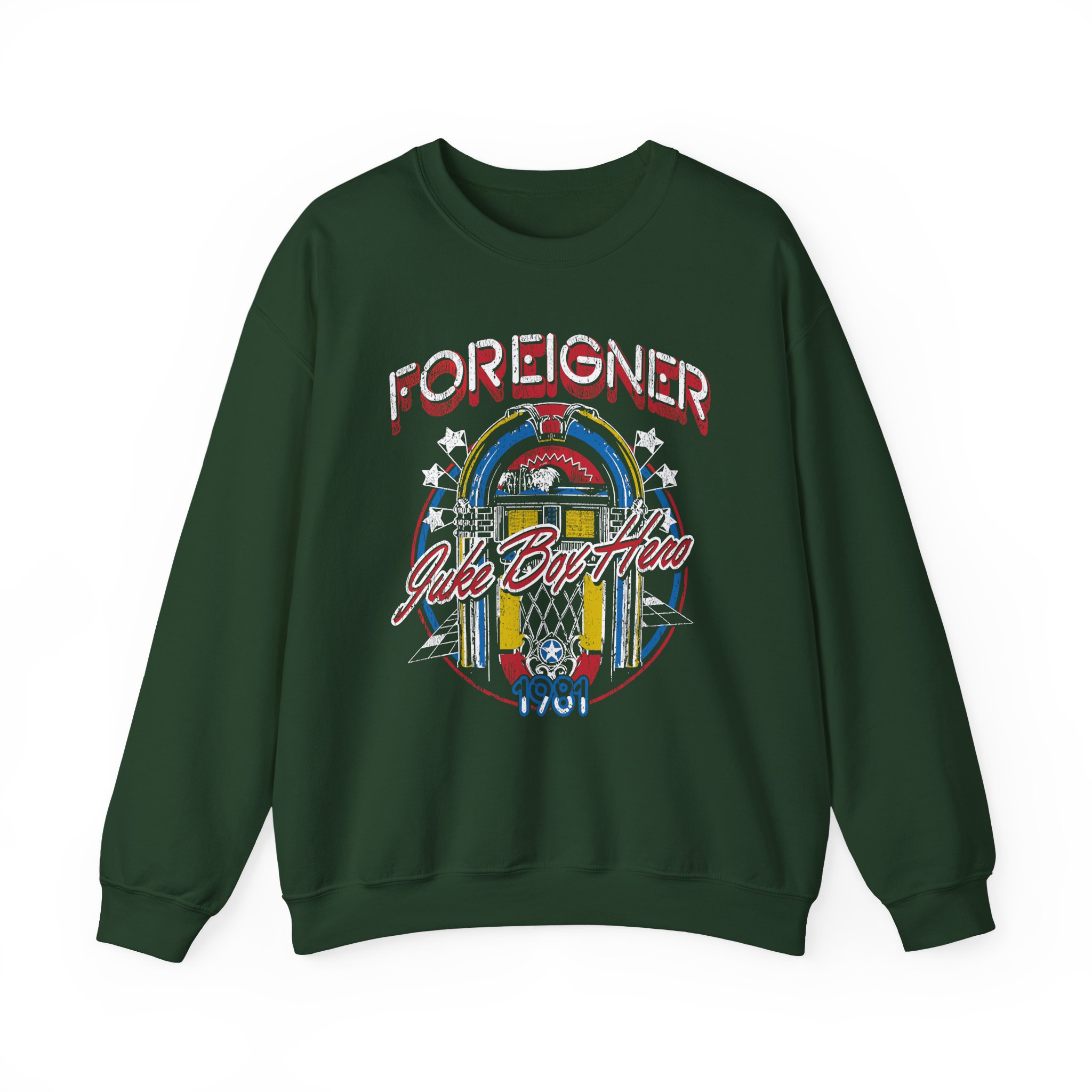 Foreigner Juke Box Hero Unisex Heavy Blendâ„¢ Crewneck Sweatshirt