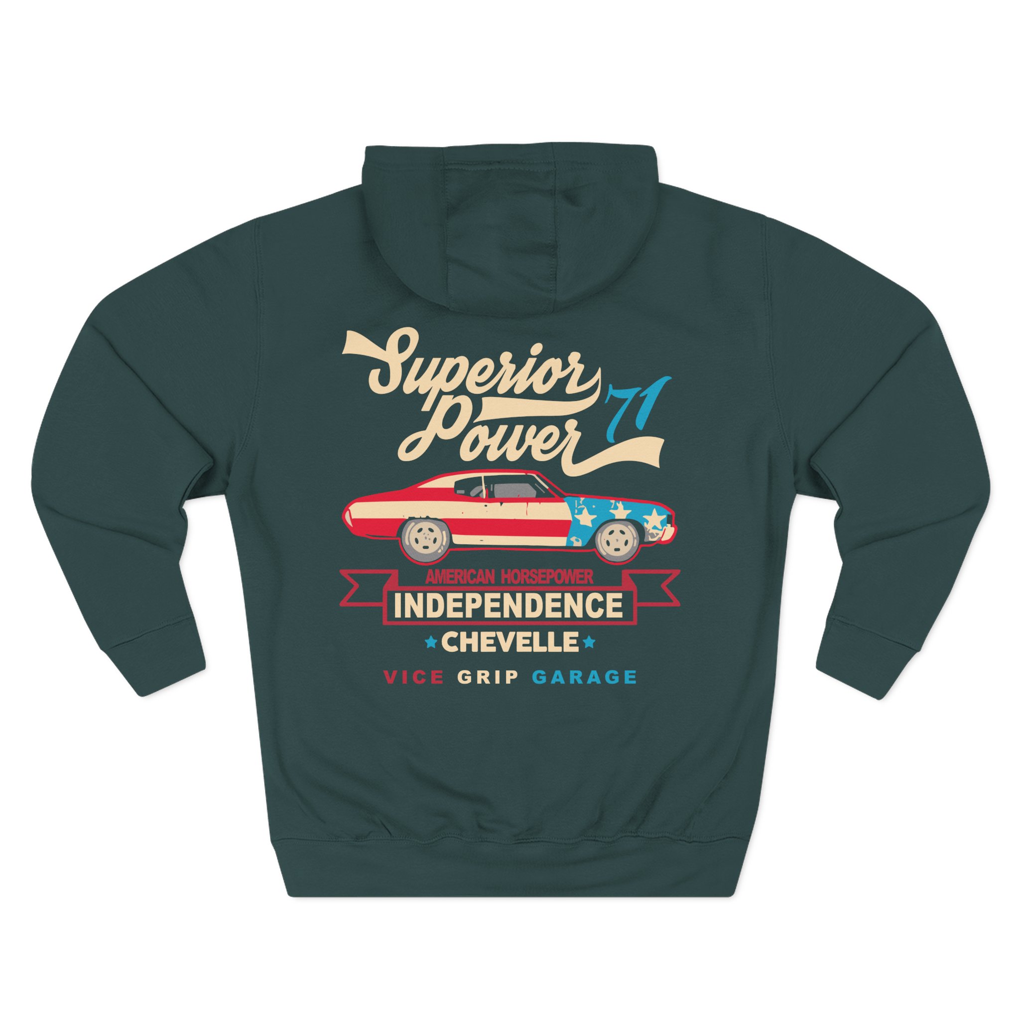 Vicegripgarage Superior Power Independence Three-Panel Fleece Hoodie