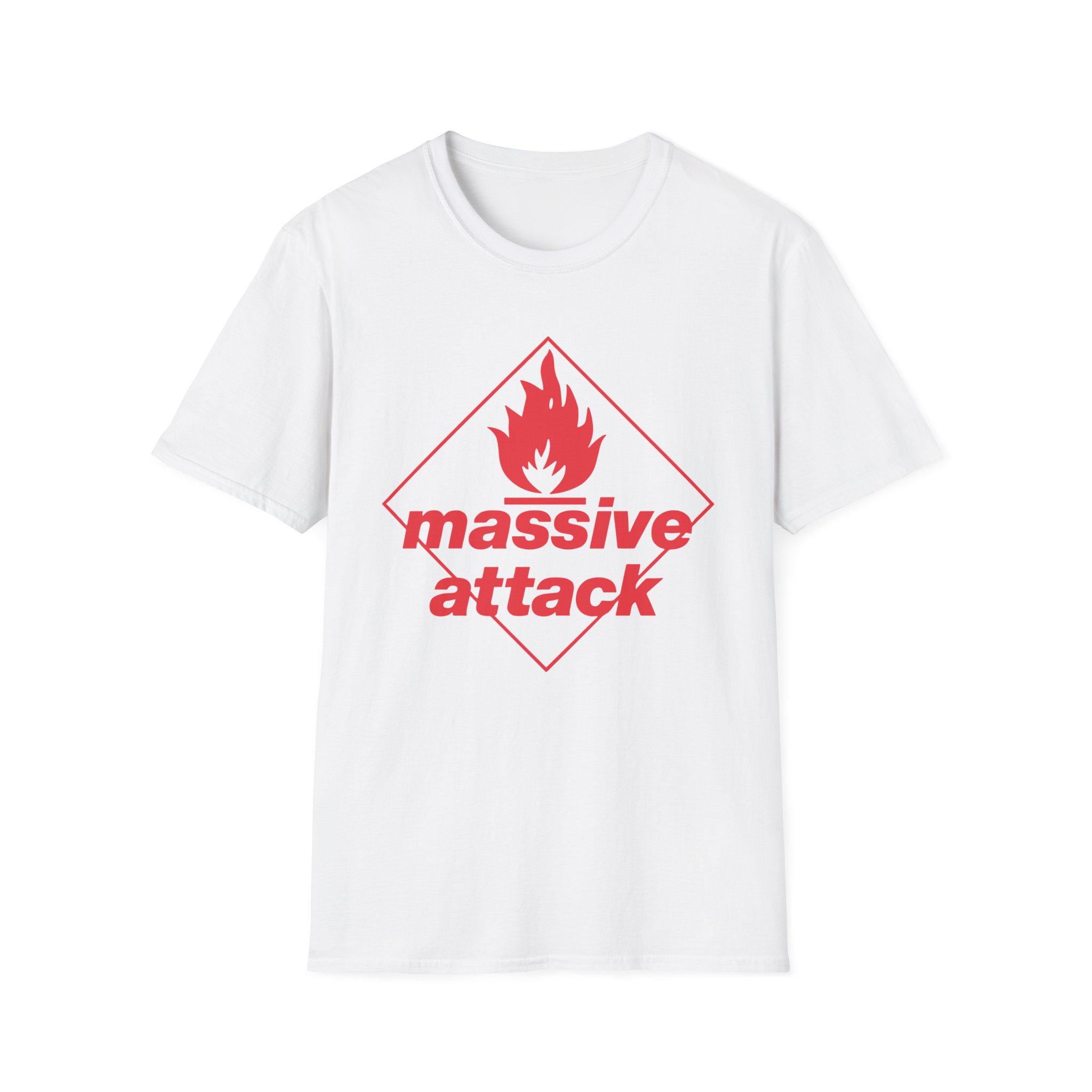 Massive Attack Blue Lines Red Logo Unisex Softstyle T-Shirt