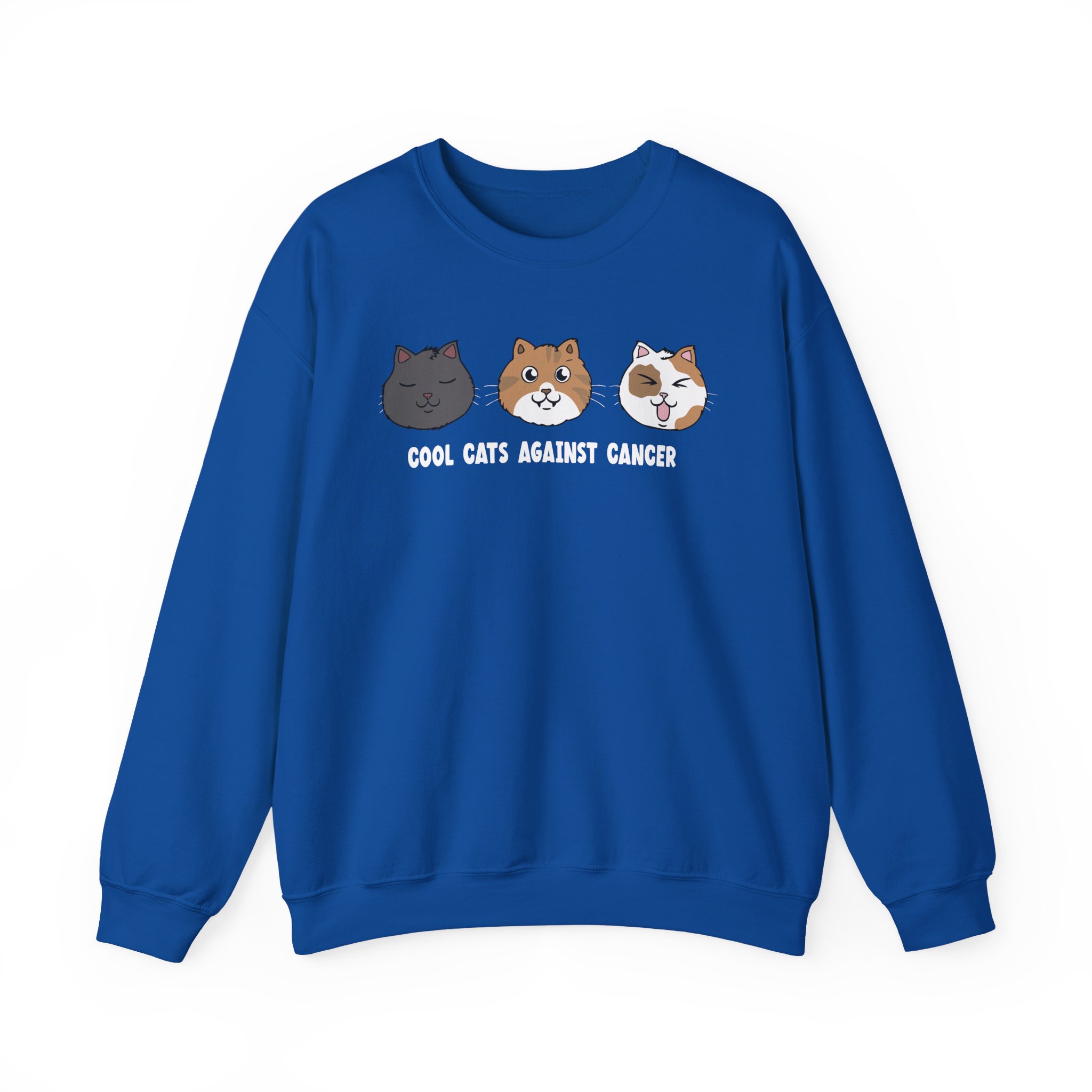 Lilsimsie Cool Cats Against Cancer Unisex Heavy Blendâ„¢ Crewneck Sweatshirt