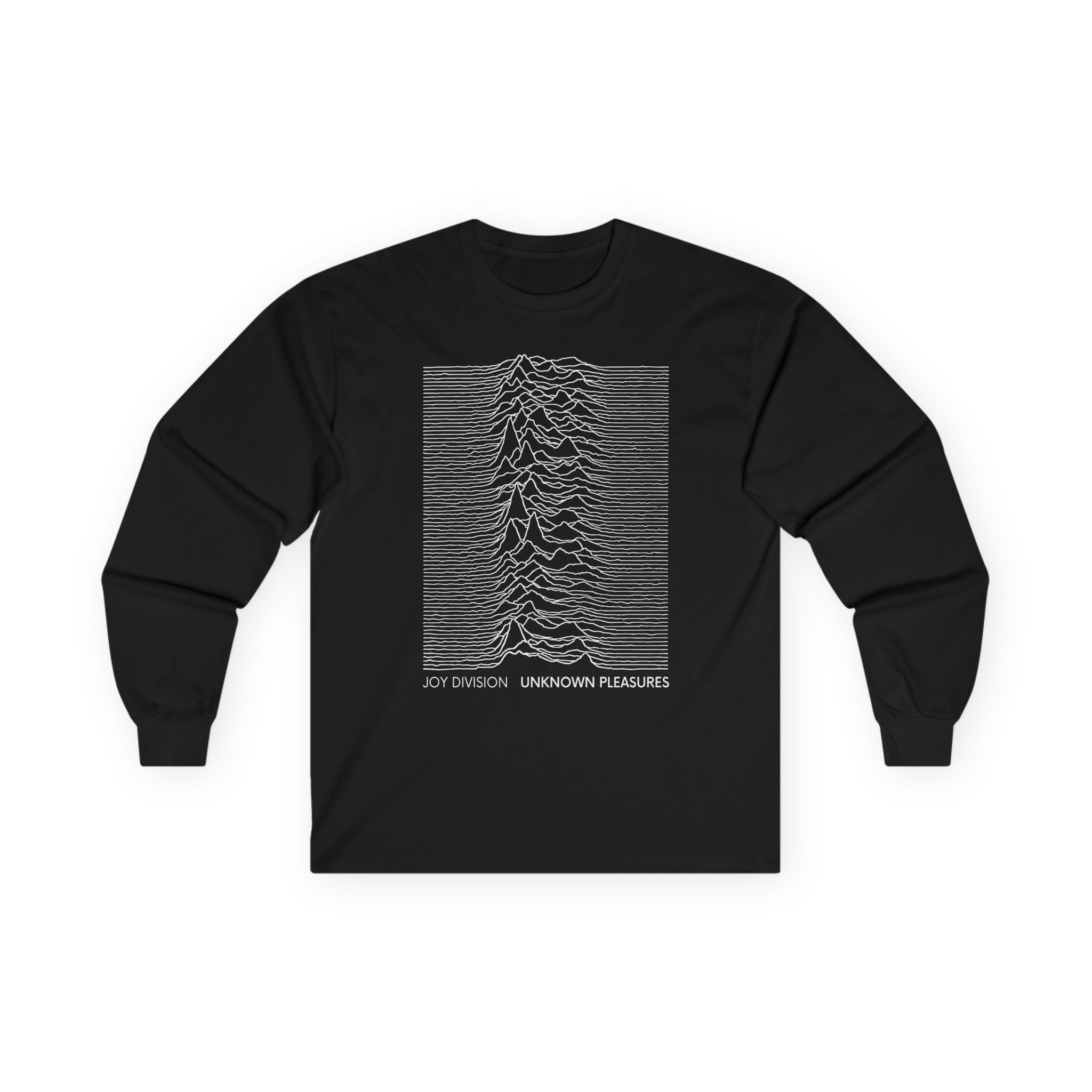 Joy Division Unknown Pleasures Text Unisex Ultra Cotton Long Sleeve Tee