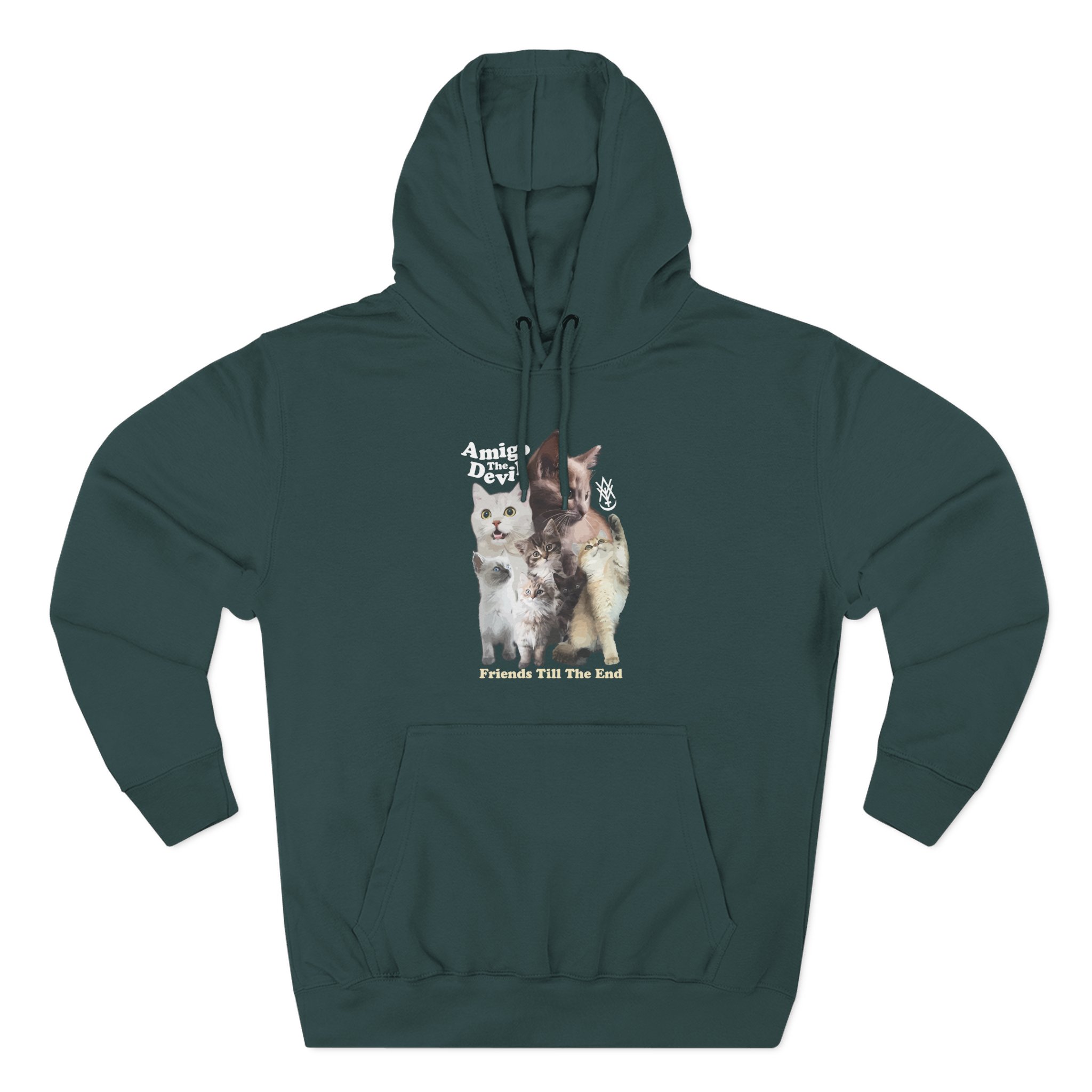 Amigo the Devil Too Many Puppies Three-Panel Fleece Hoodie