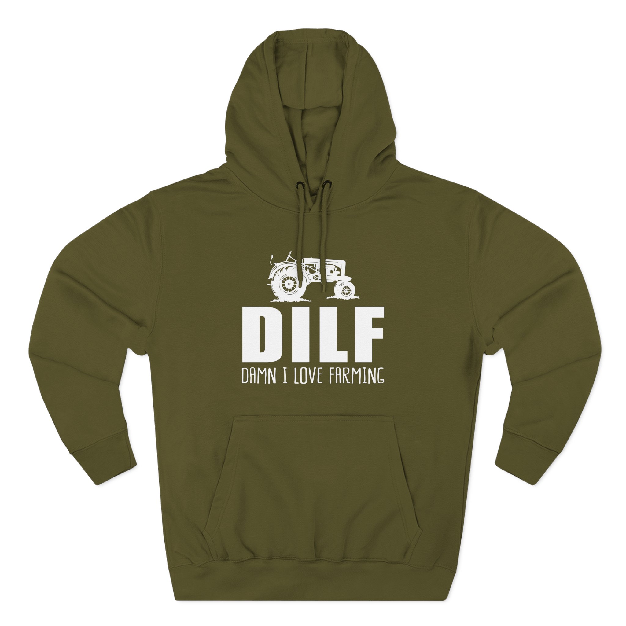 Esfand Dilf Damn I Love Farning Three-Panel Fleece Hoodie