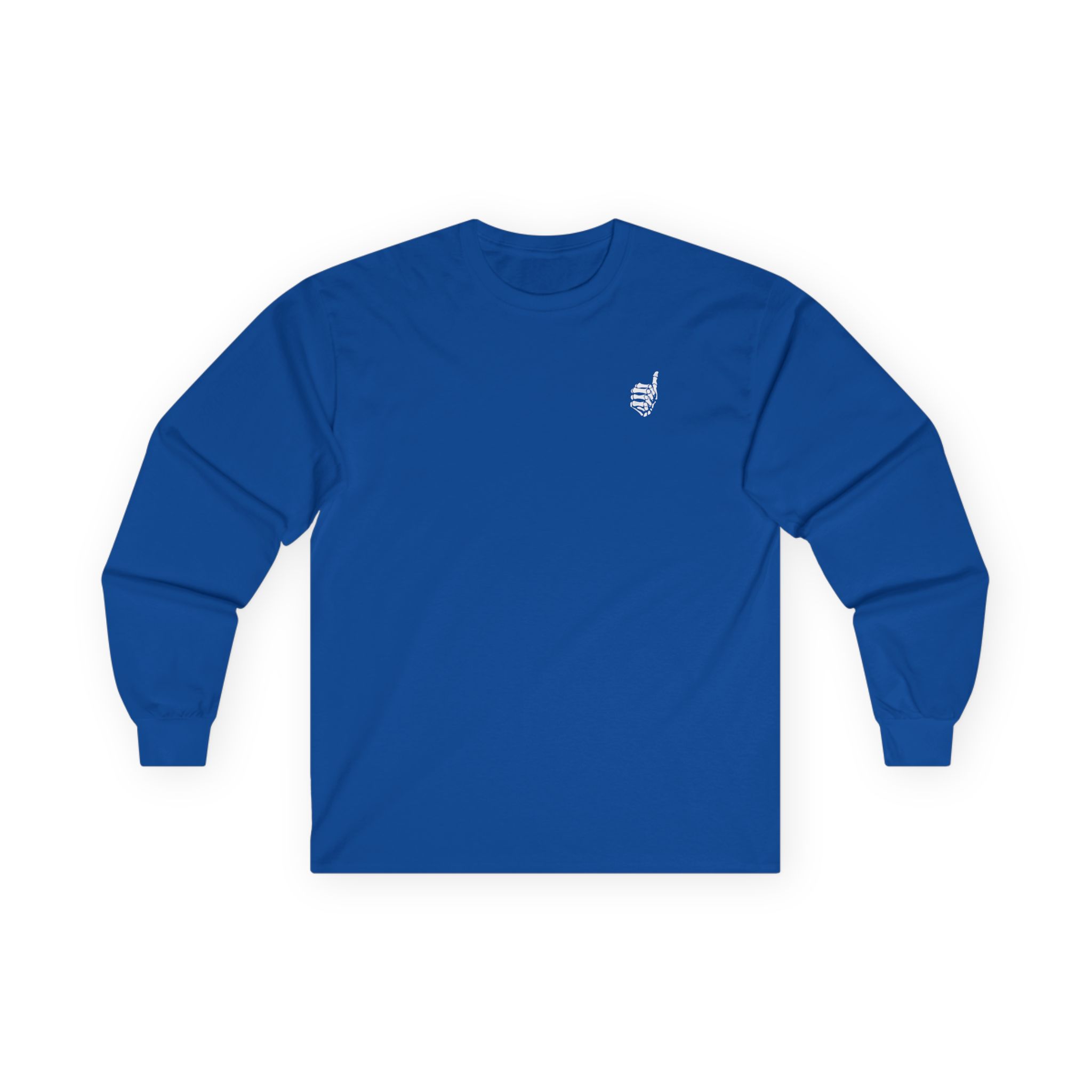 Mrballen Embroidered Skeleton Thumb Unisex Ultra Cotton Long Sleeve Tee