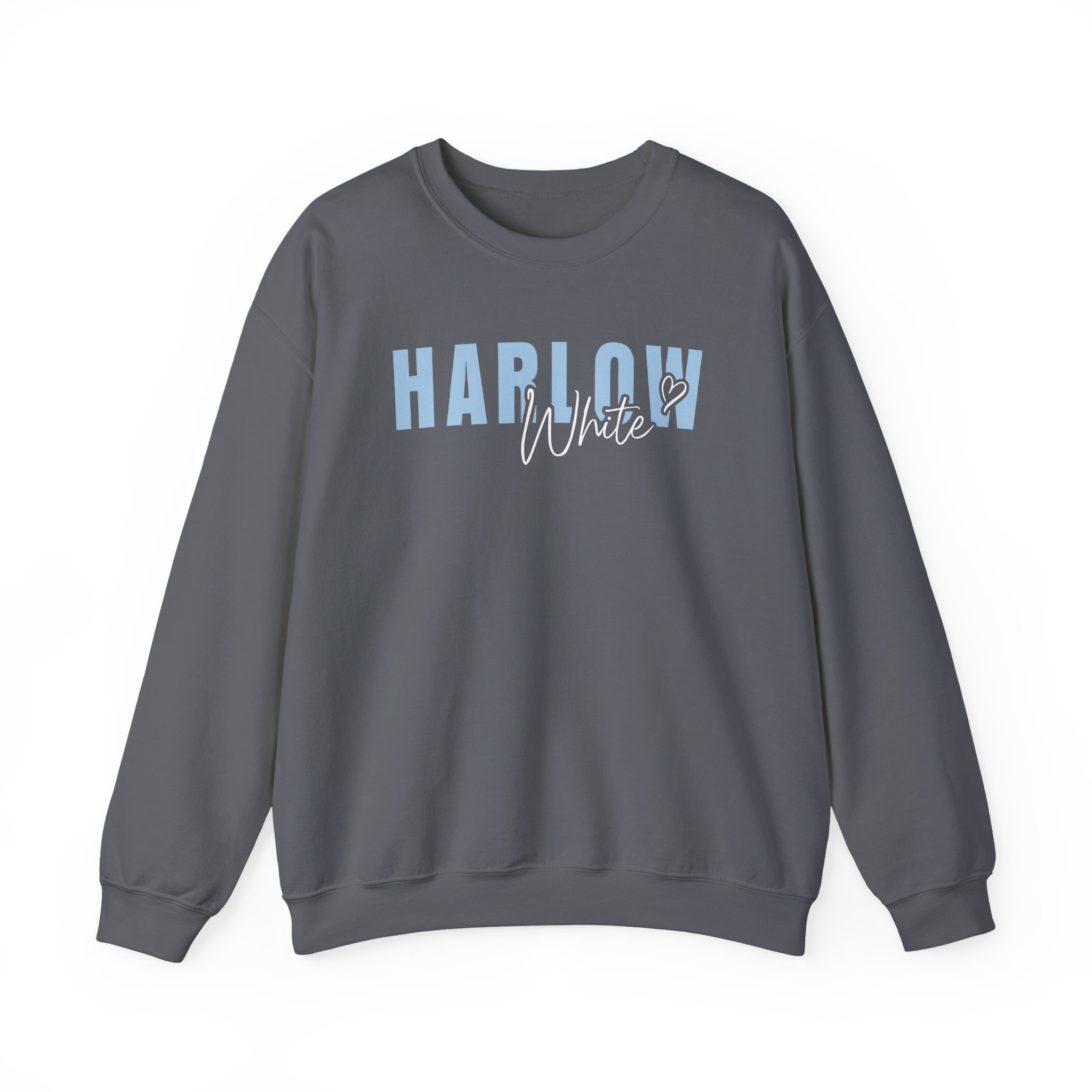Harlow and Popcorn White Unisex Heavy Blendâ„¢ Crewneck Sweatshirt