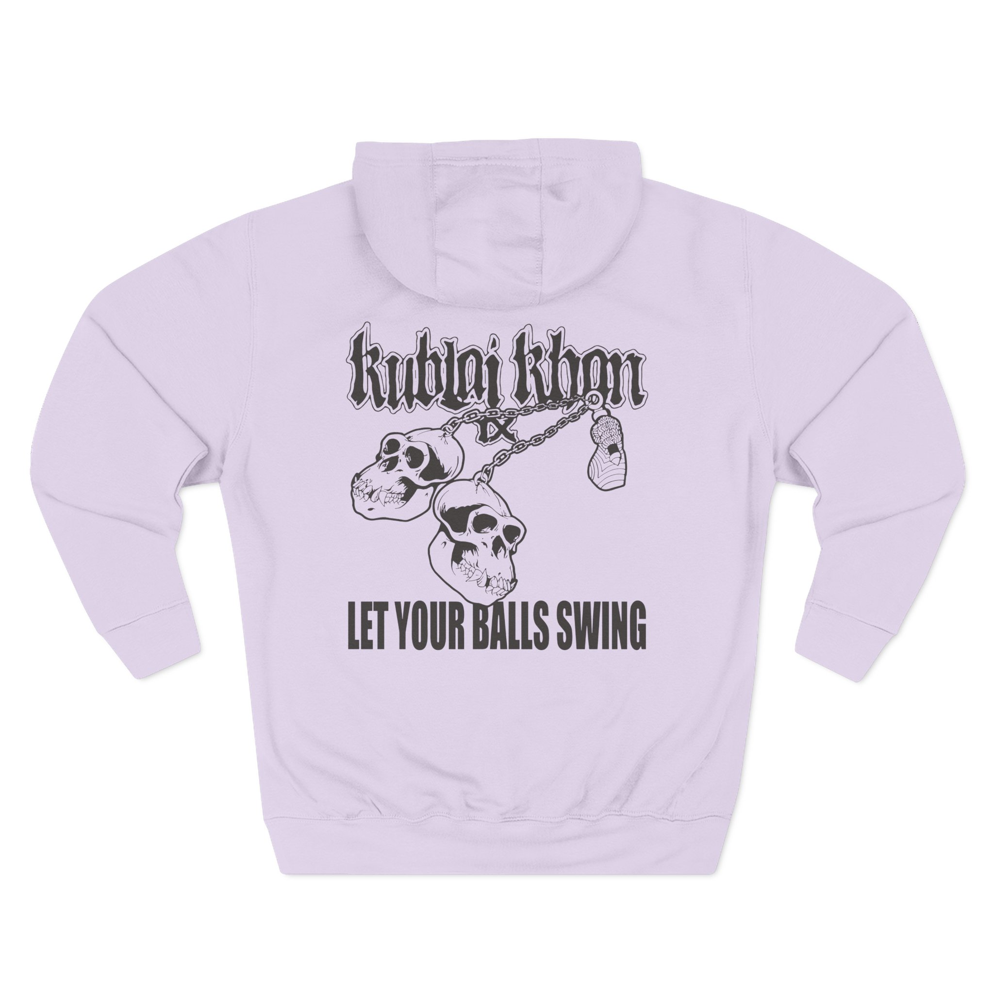 Kublai Khan - Let Your Balls Swing Three-Panel Fleece Hoodie