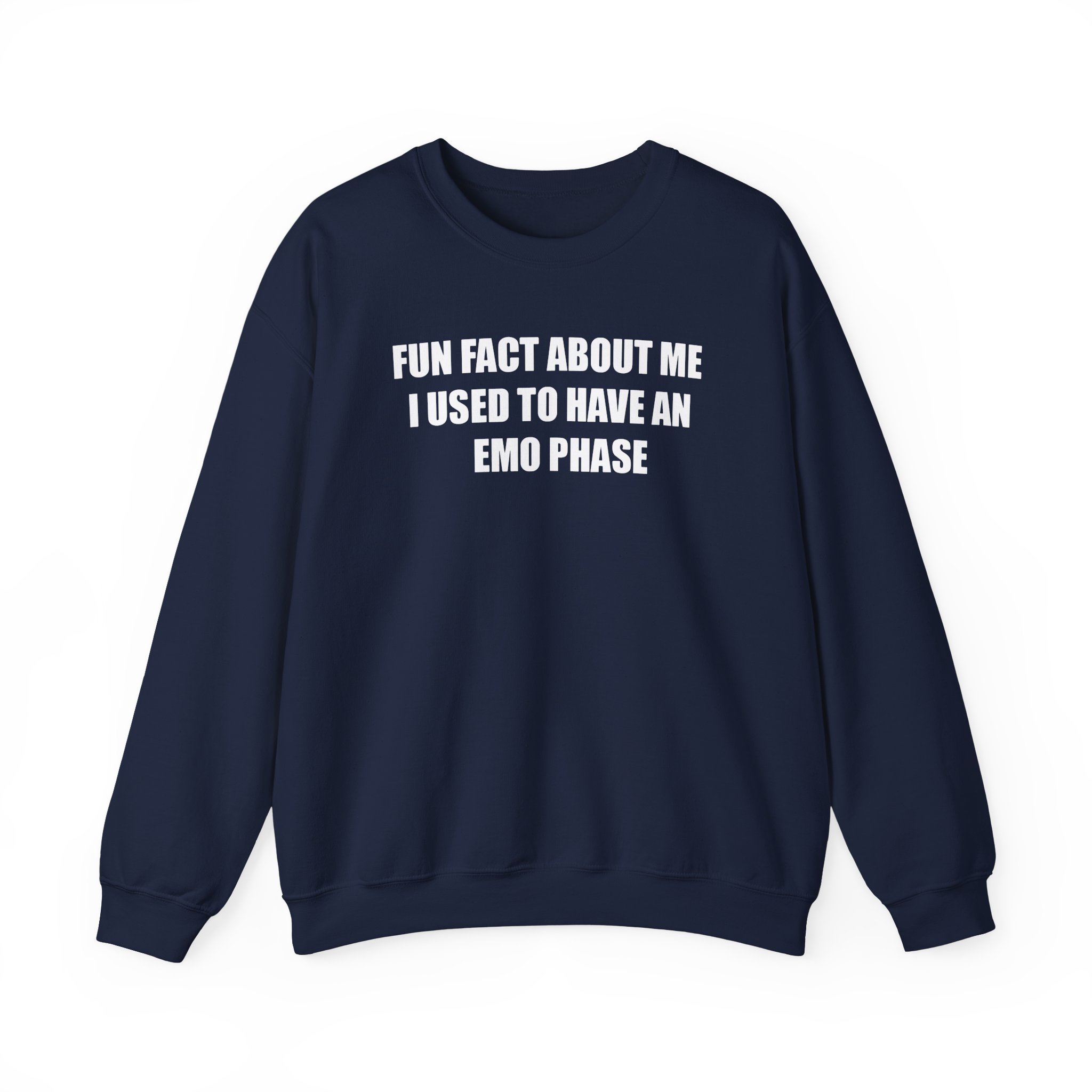 Jake & Johnnie Fun Fact About Me I Used to Have an Emo Phase Unisex Heavy Blendâ„¢ Crewneck Sweatshirt