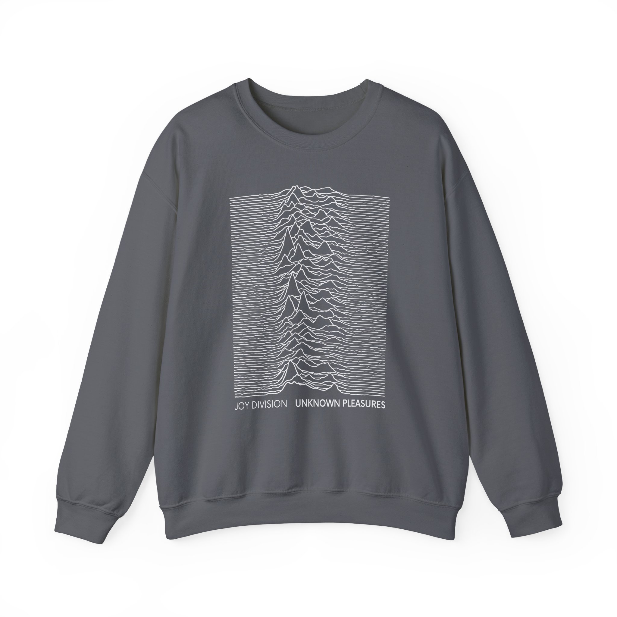 Joy Division Unknown Pleasures Text Unisex Heavy Blendâ„¢ Crewneck Sweatshirt