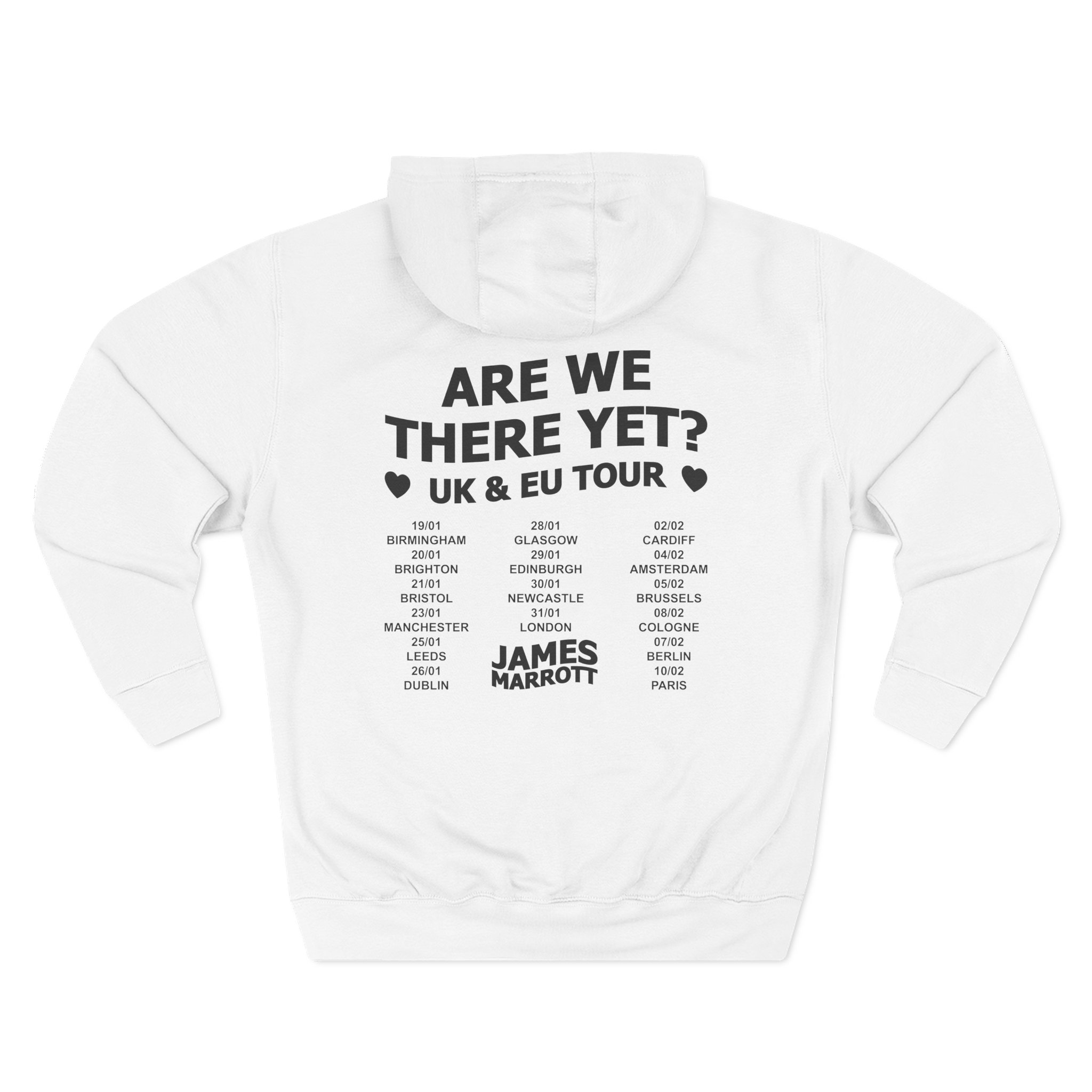 James Marriott 2024 Tour Logo Three-Panel Fleece Hoodie