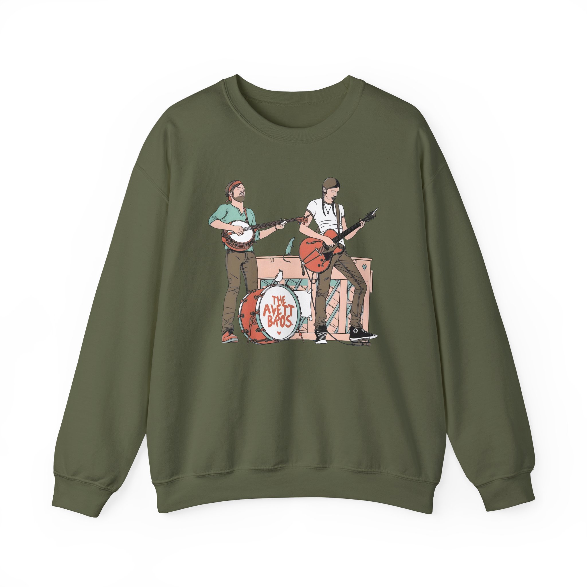 Avett Brothers on Stage Unisex Heavy Blendâ„¢ Crewneck Sweatshirt