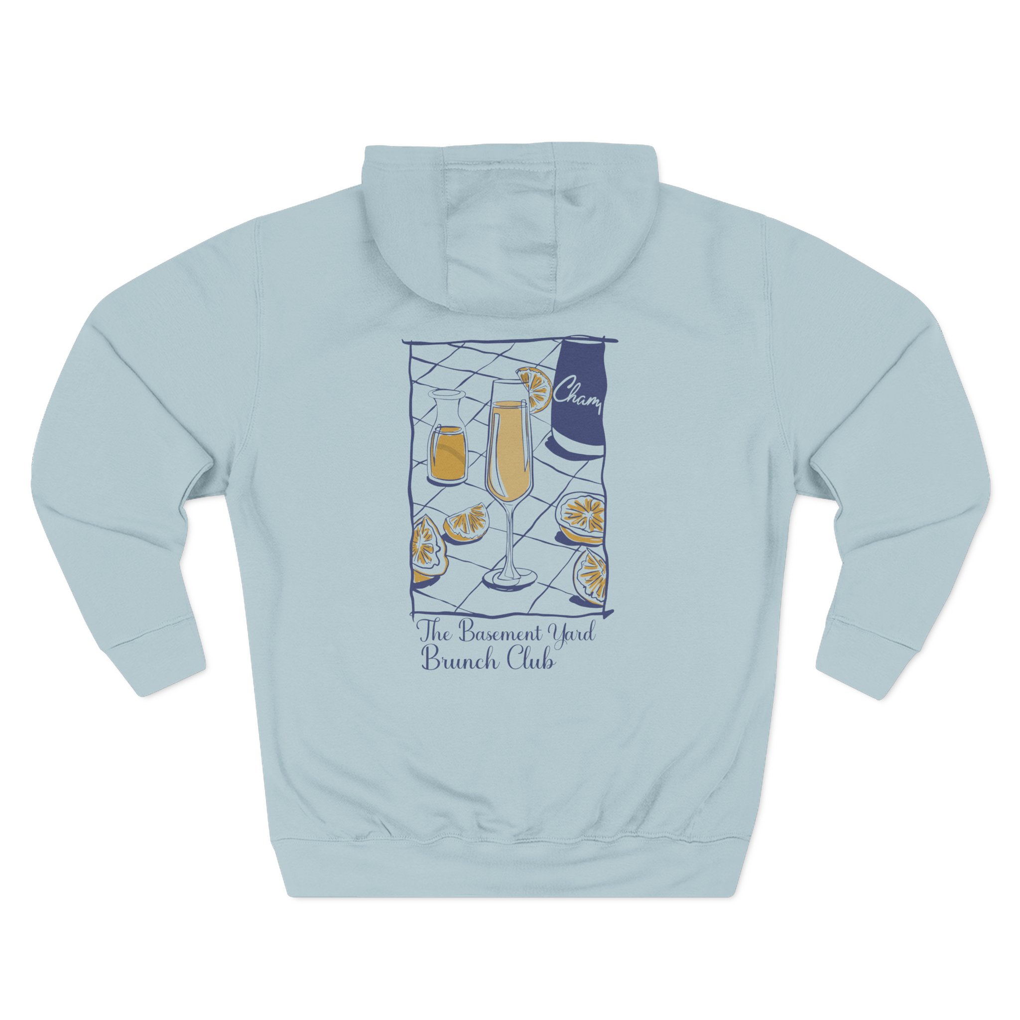 Basement Yard Mimosa Brunch Club Three-Panel Fleece Hoodie