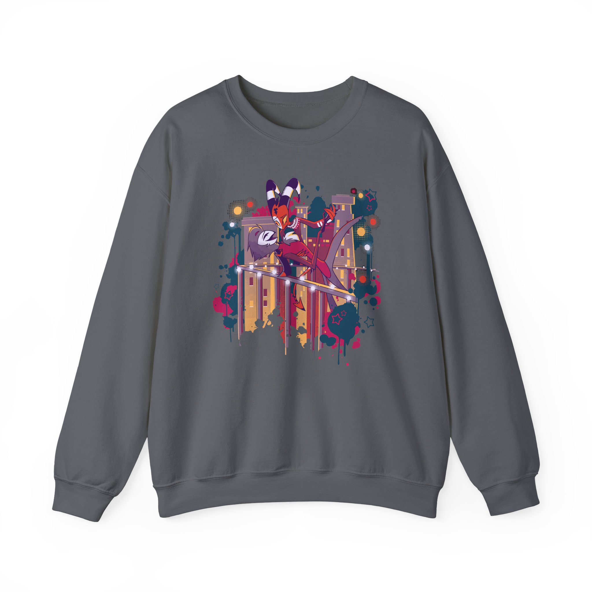 Vivziepop Stolas + Blitz Rooftop Dance Unisex Heavy Blendâ„¢ Crewneck Sweatshirt