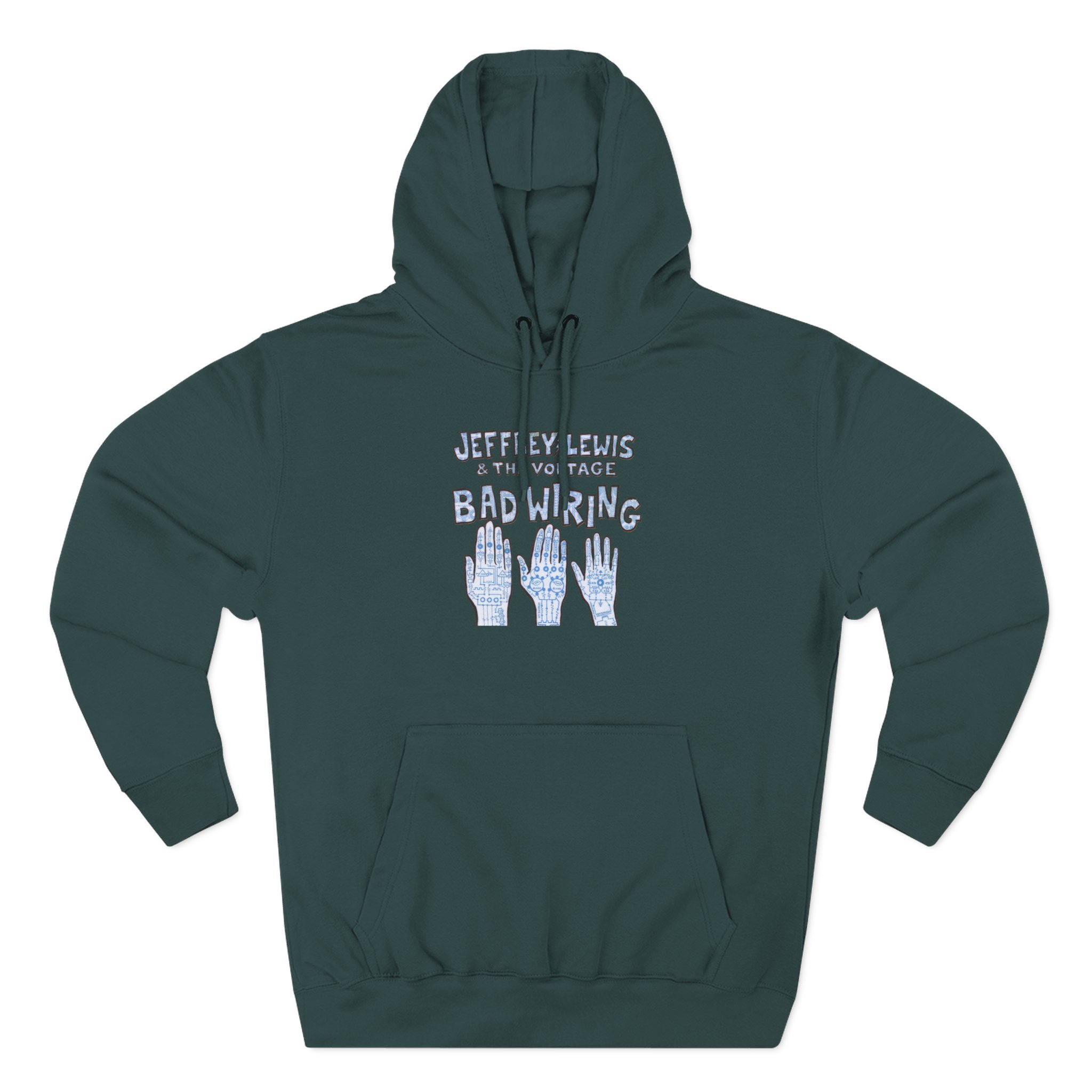 Jeffrey Lewis Bad Wiring 12" Three-Panel Fleece Hoodie