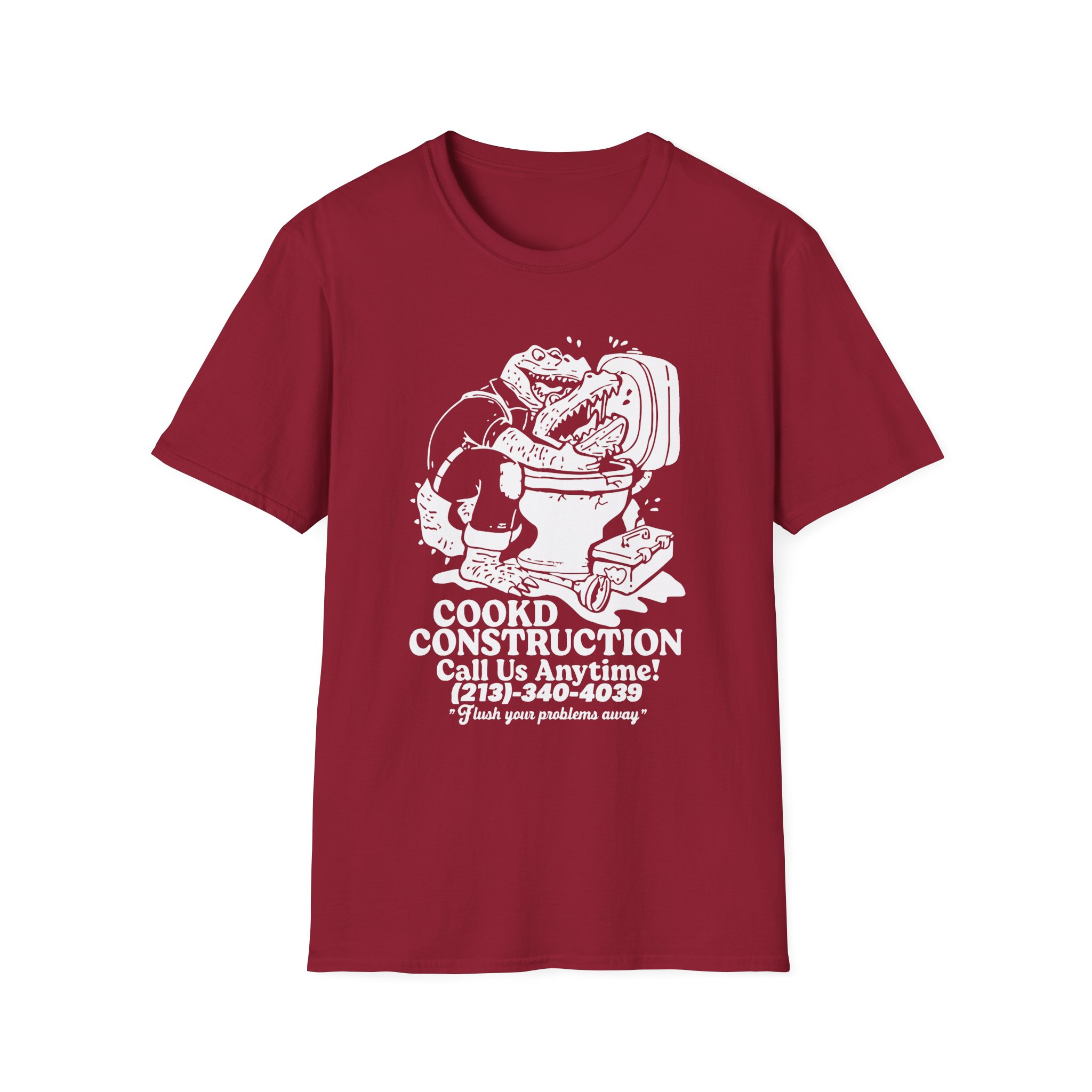 Lazarbeam Cookd Construction Call Us Anytime Unisex Softstyle T-Shirt