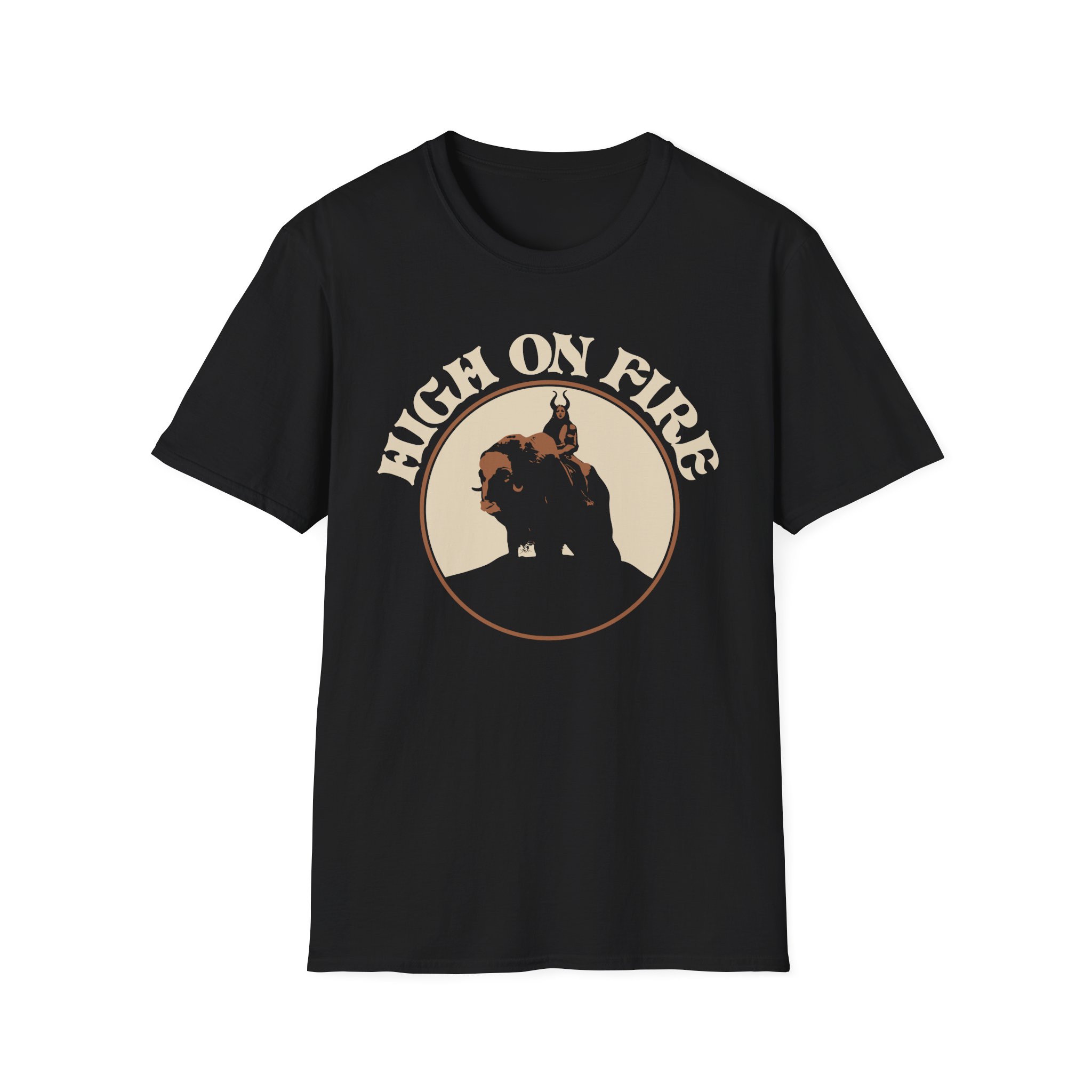 High on Fire Musk Ox Rider Unisex Softstyle T-Shirt