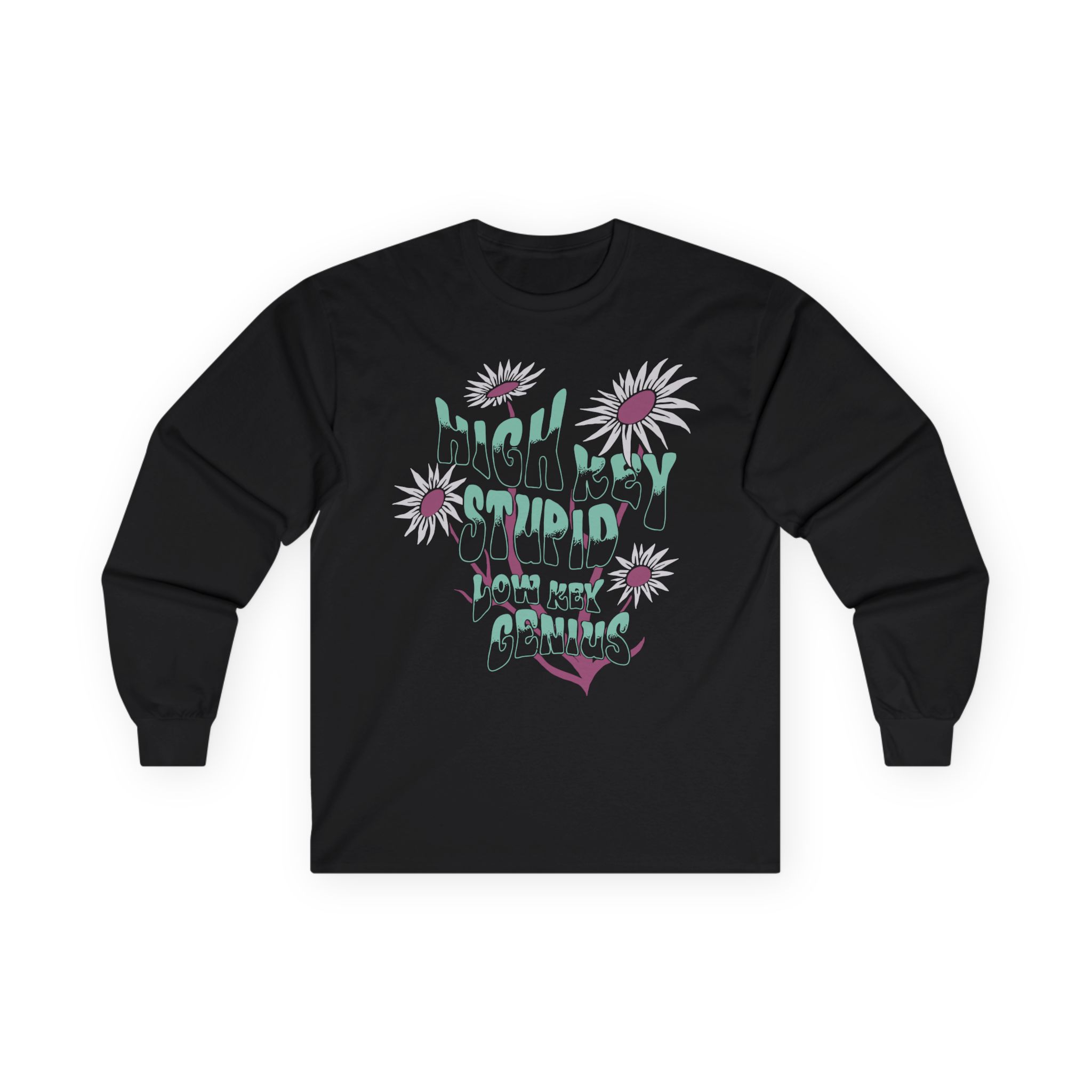 Kallmekris High Key Stupid Low Key Genius Unisex Ultra Cotton Long Sleeve Tee