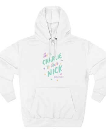 Heartstopper Charlie to Nick Pride Three-Panel Fleece Hoodie