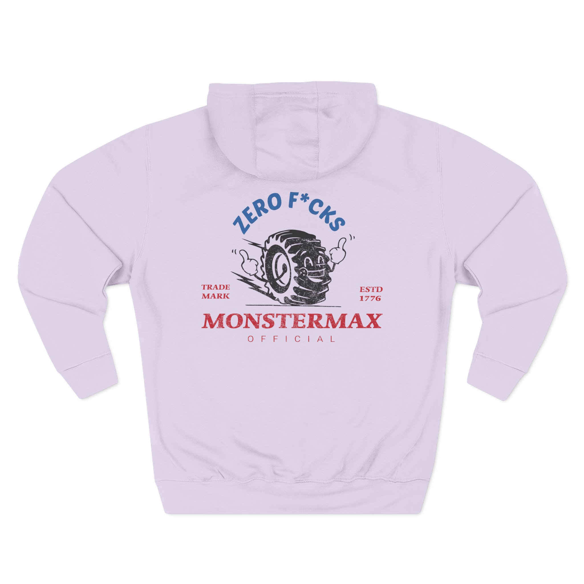 Monstermax Zero Fucks Three-Panel Fleece Hoodie