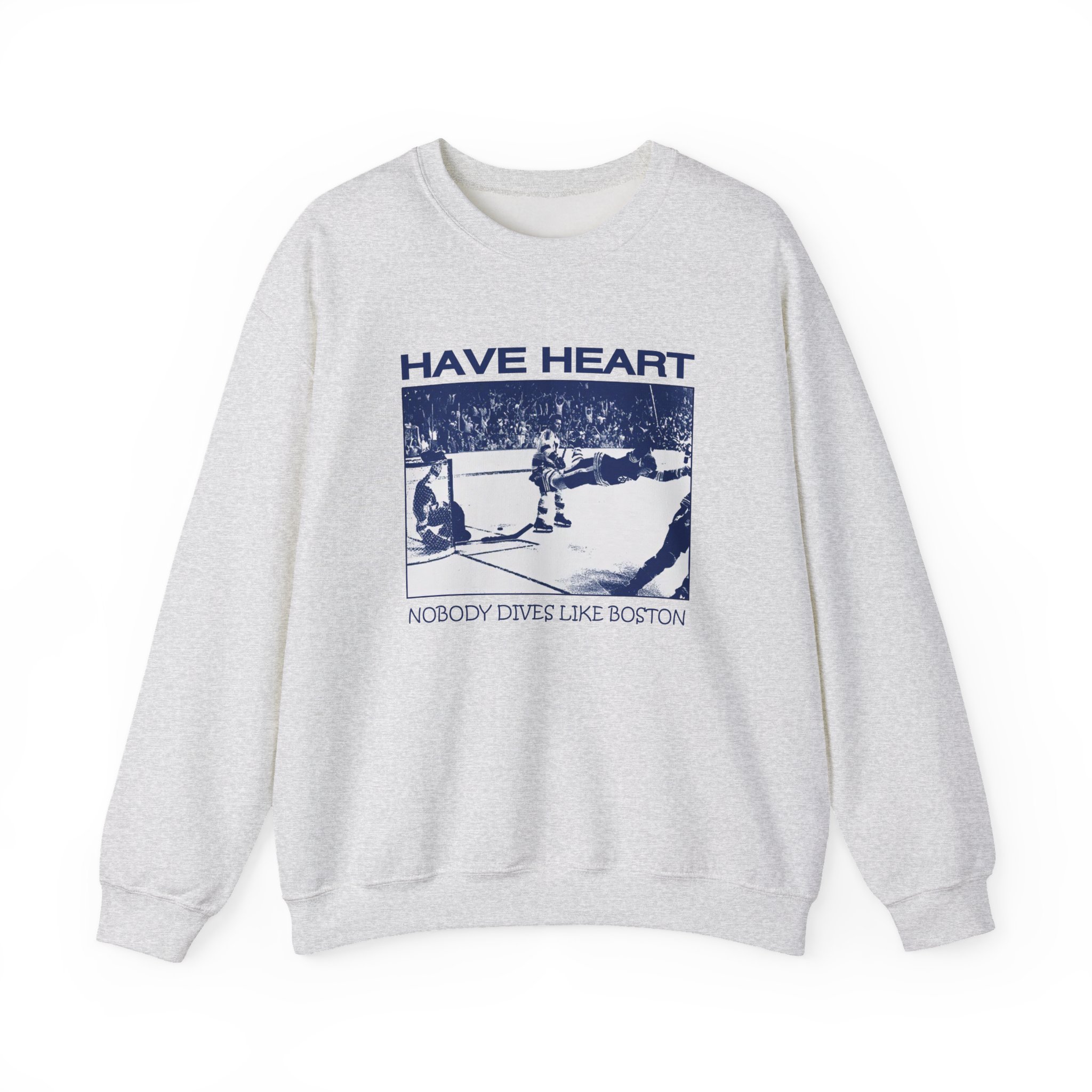 Have Heart Nobody Dives Like Boston Unisex Heavy Blendâ„¢ Crewneck Sweatshirt